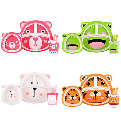 Bamboo Fiber Cartoon Pet/toy meal set for Kids Tableware