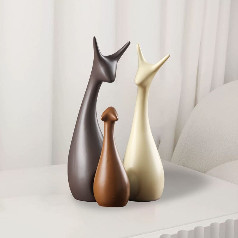 Deer Family Statue