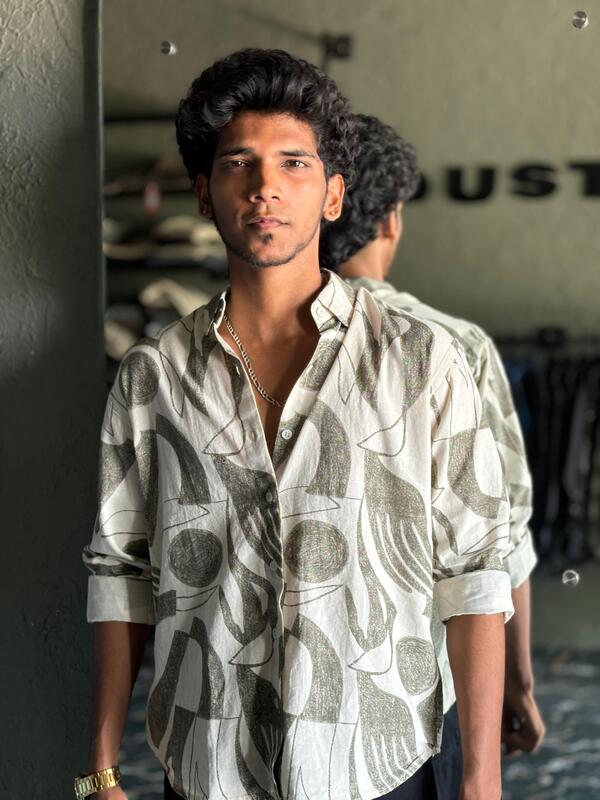 Gray printed shirt Gray printed shirt