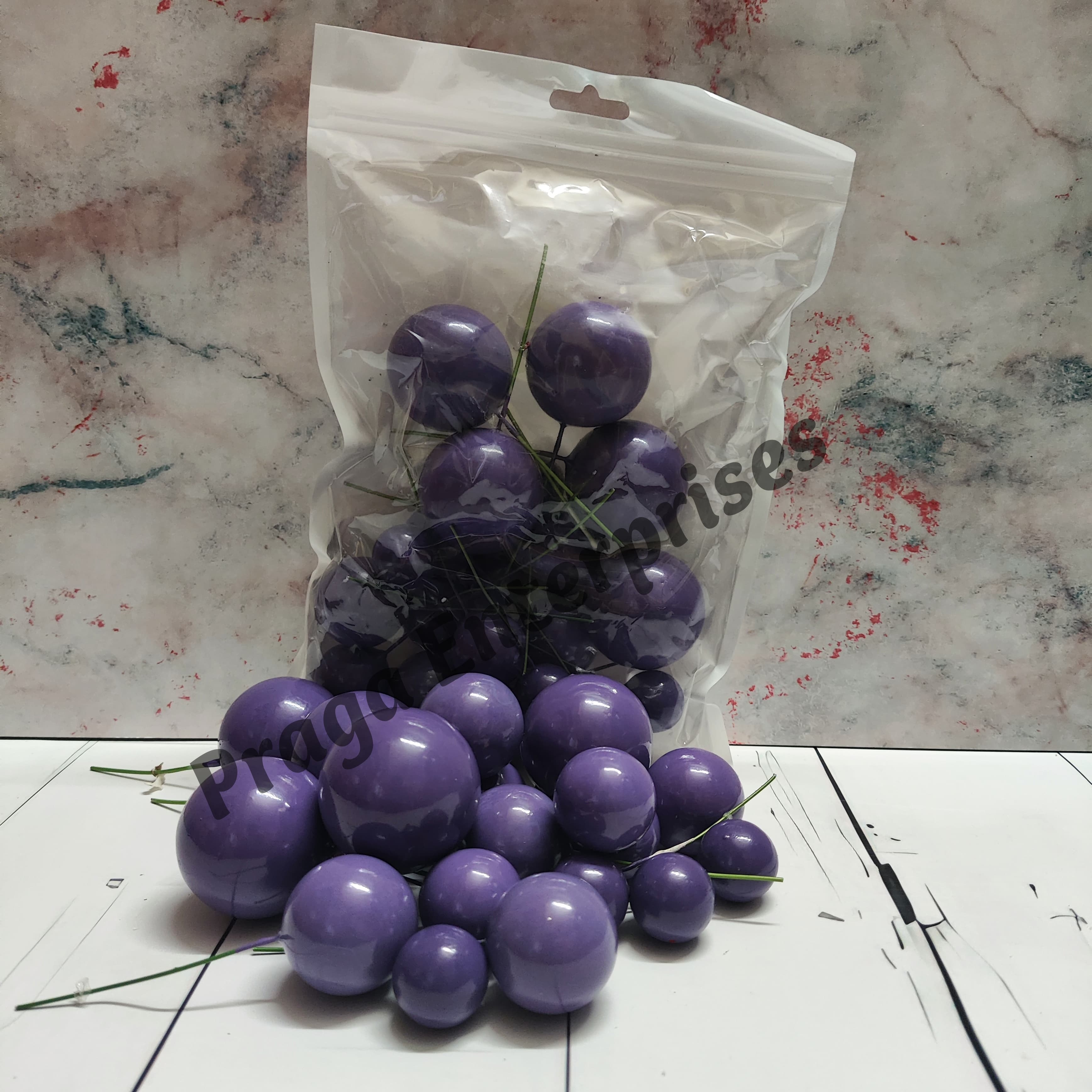 Faux Ball Purple Faux Ball Purple