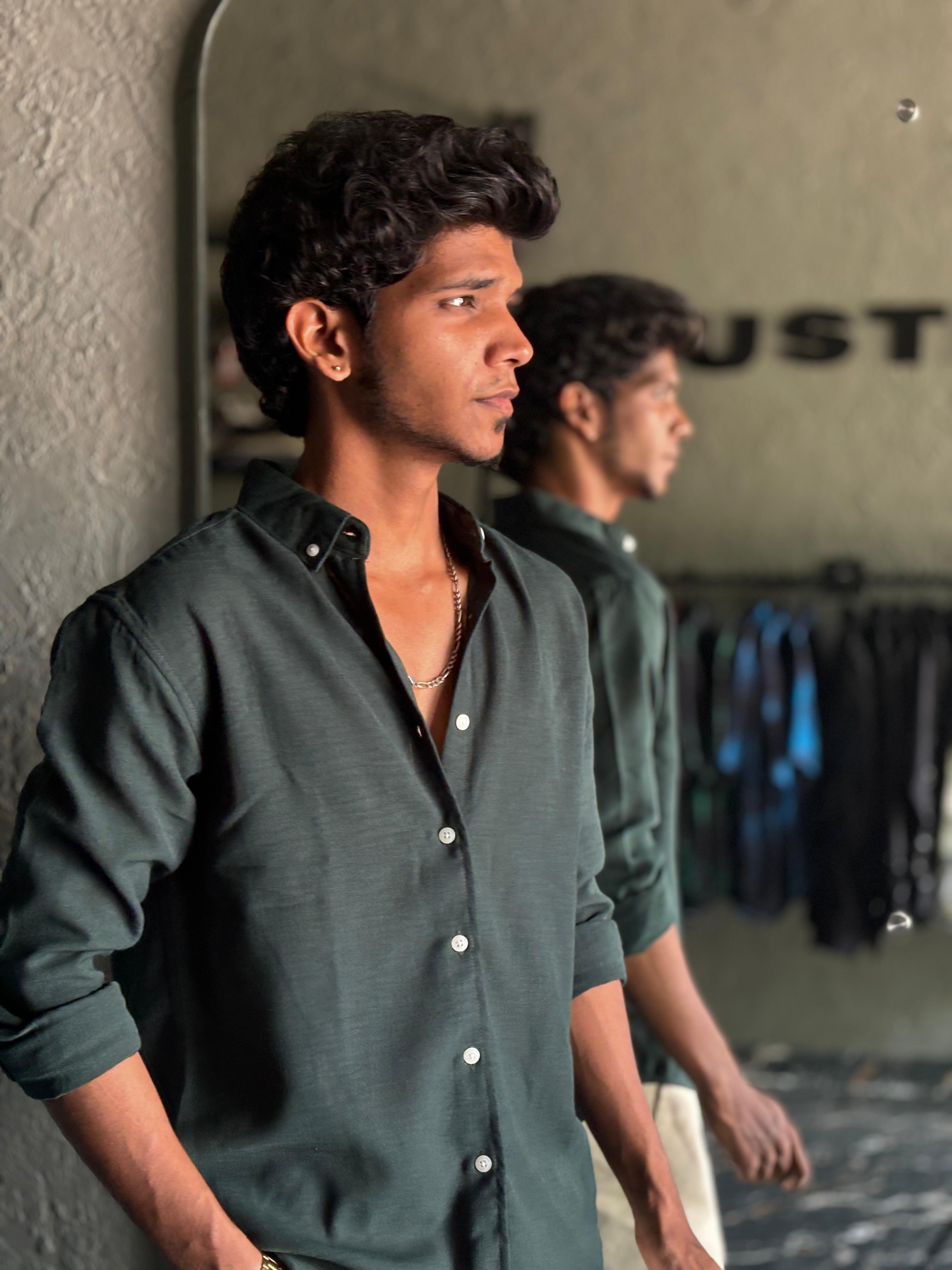 Emerald green linen shirts Emerald green linen shirts