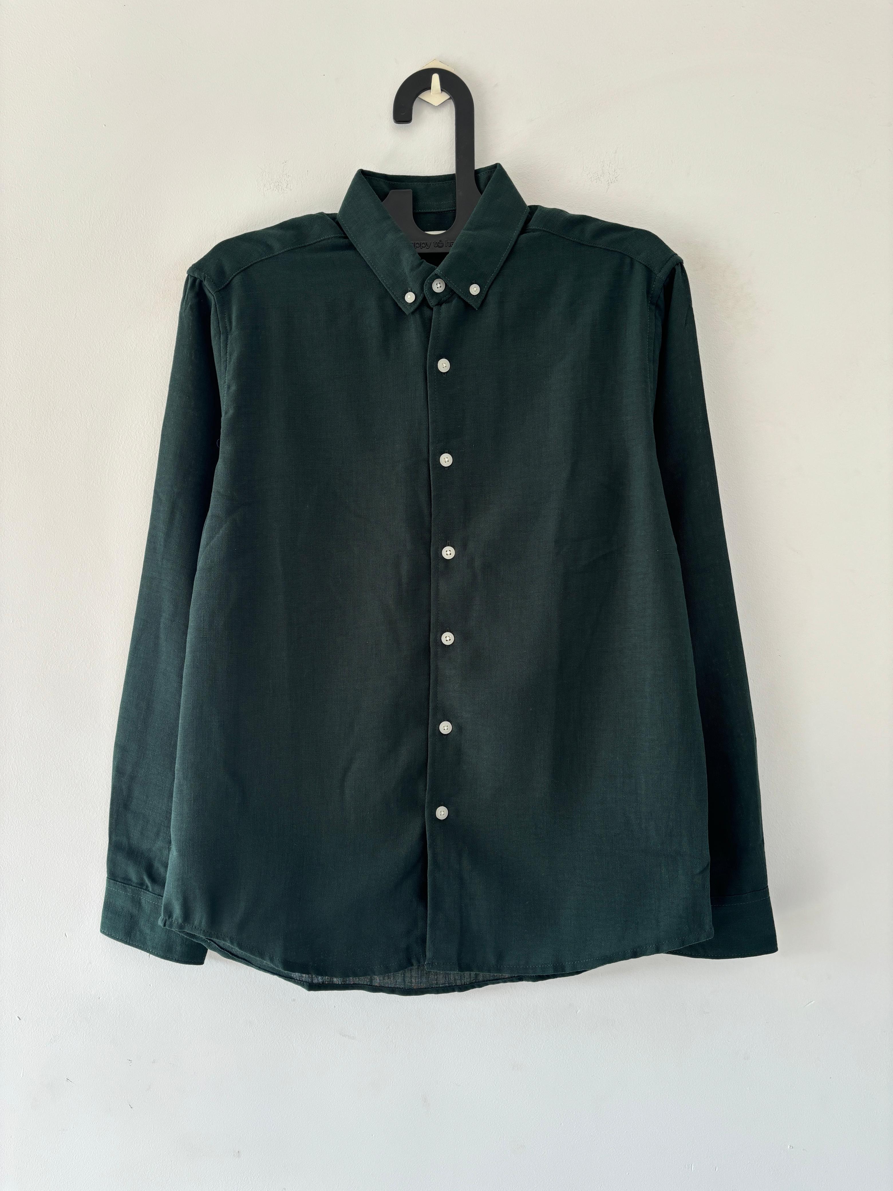 Emerald green linen shirts Emerald green linen shirts