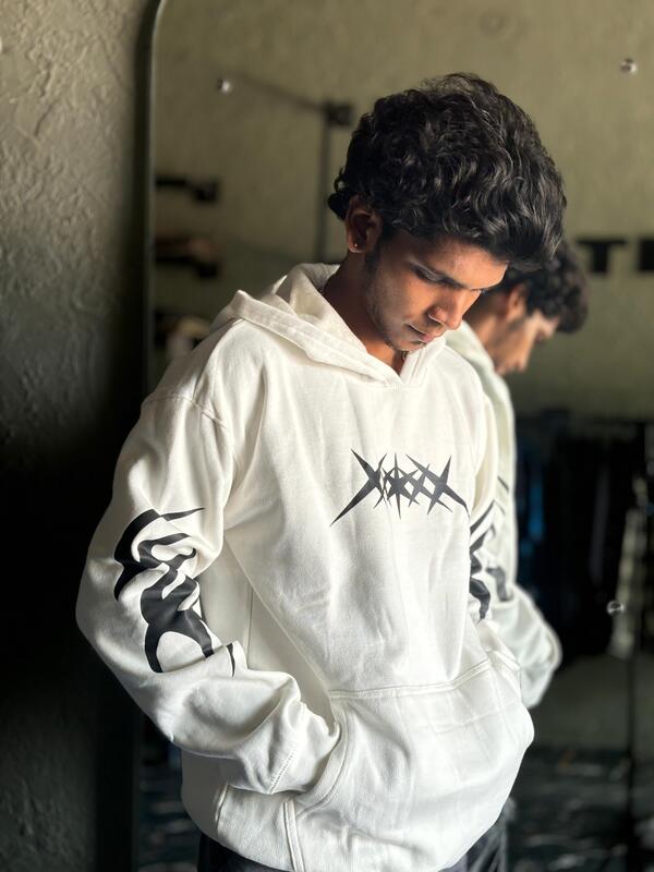White hoodie White hoodie