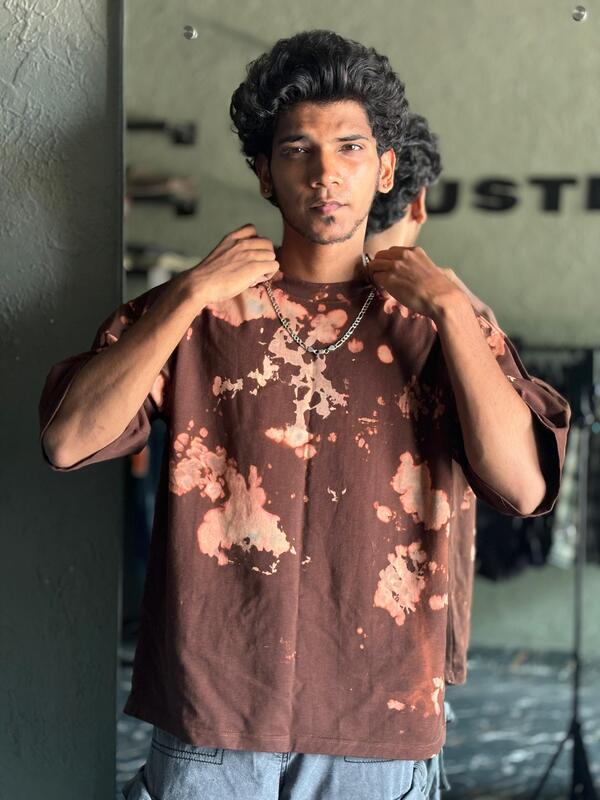 Brown tie & dye Oversized Brown tie & dye Oversized