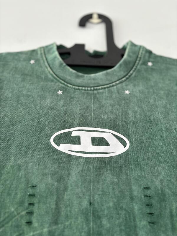 Green acid washed Oversized Green acid washed Oversized