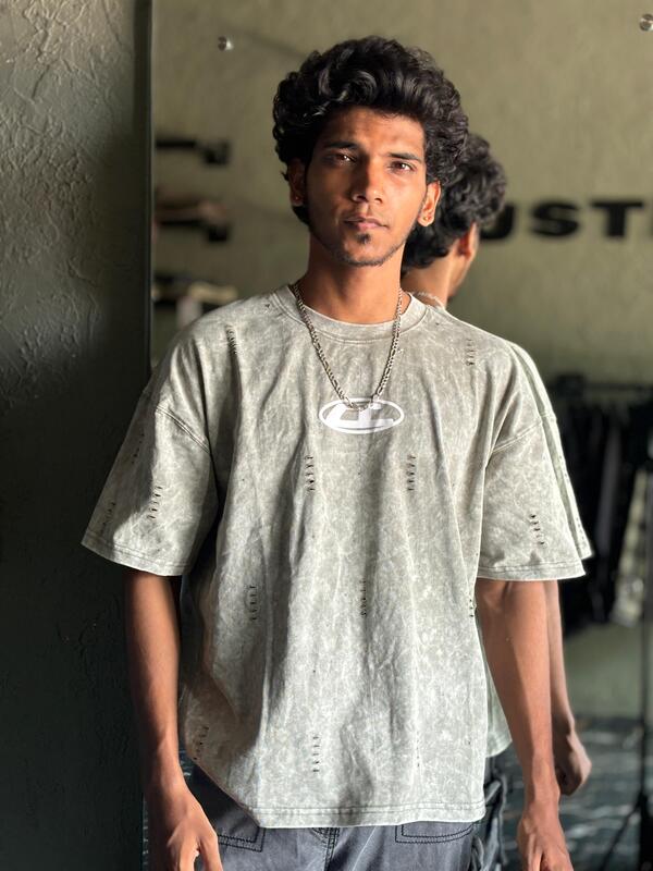 Silver acid washed Oversized Silver acid washed Oversized