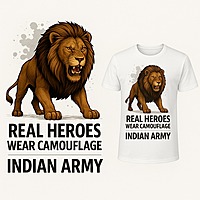 I Salute Indian Army T-Shirt for Men & Women | Cotton Rich Military Round Neck Tee
