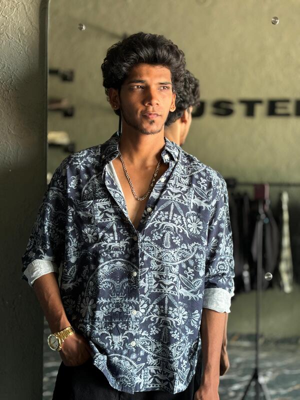 Blue printed shirts Blue printed shirts