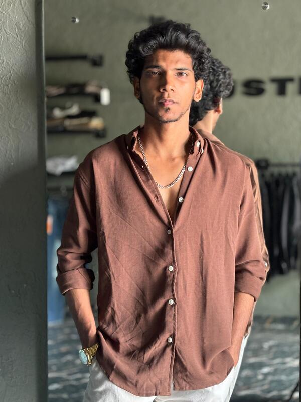 Brown plain shirts Brown plain shirts