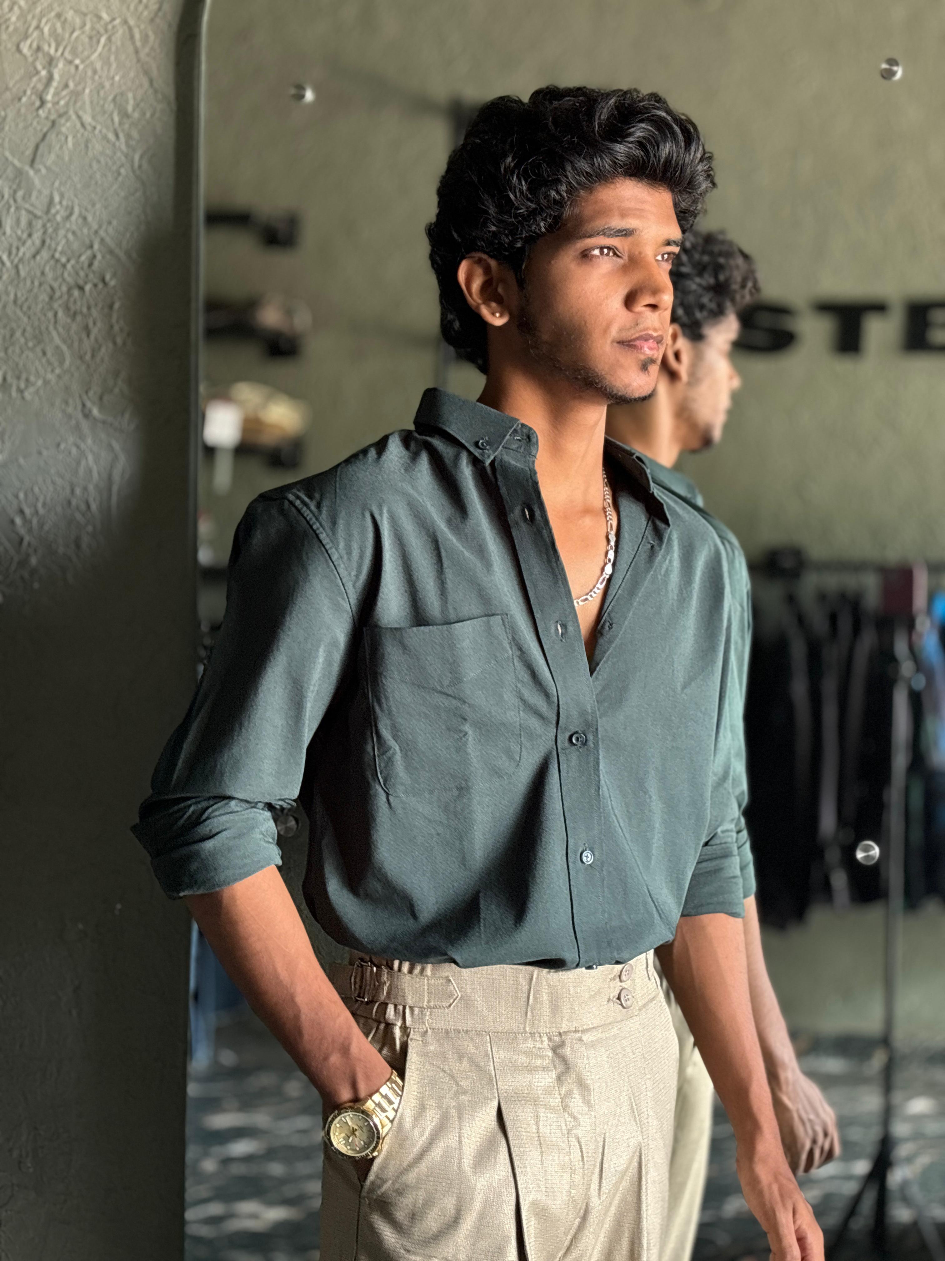 Emerald green oxford shirt Emerald green oxford shirt