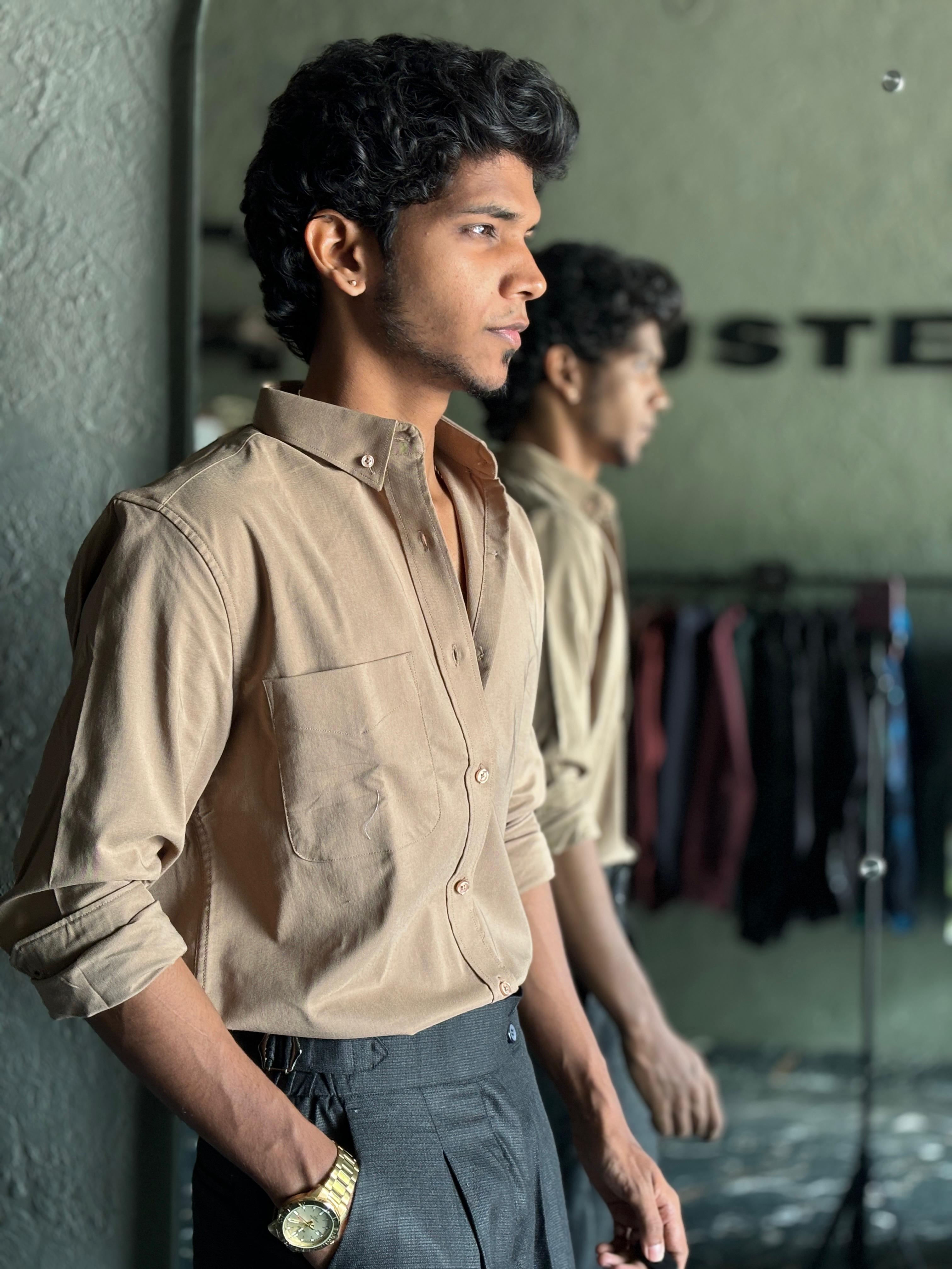 Dark beige oxford shirt Dark beige oxford shirt
