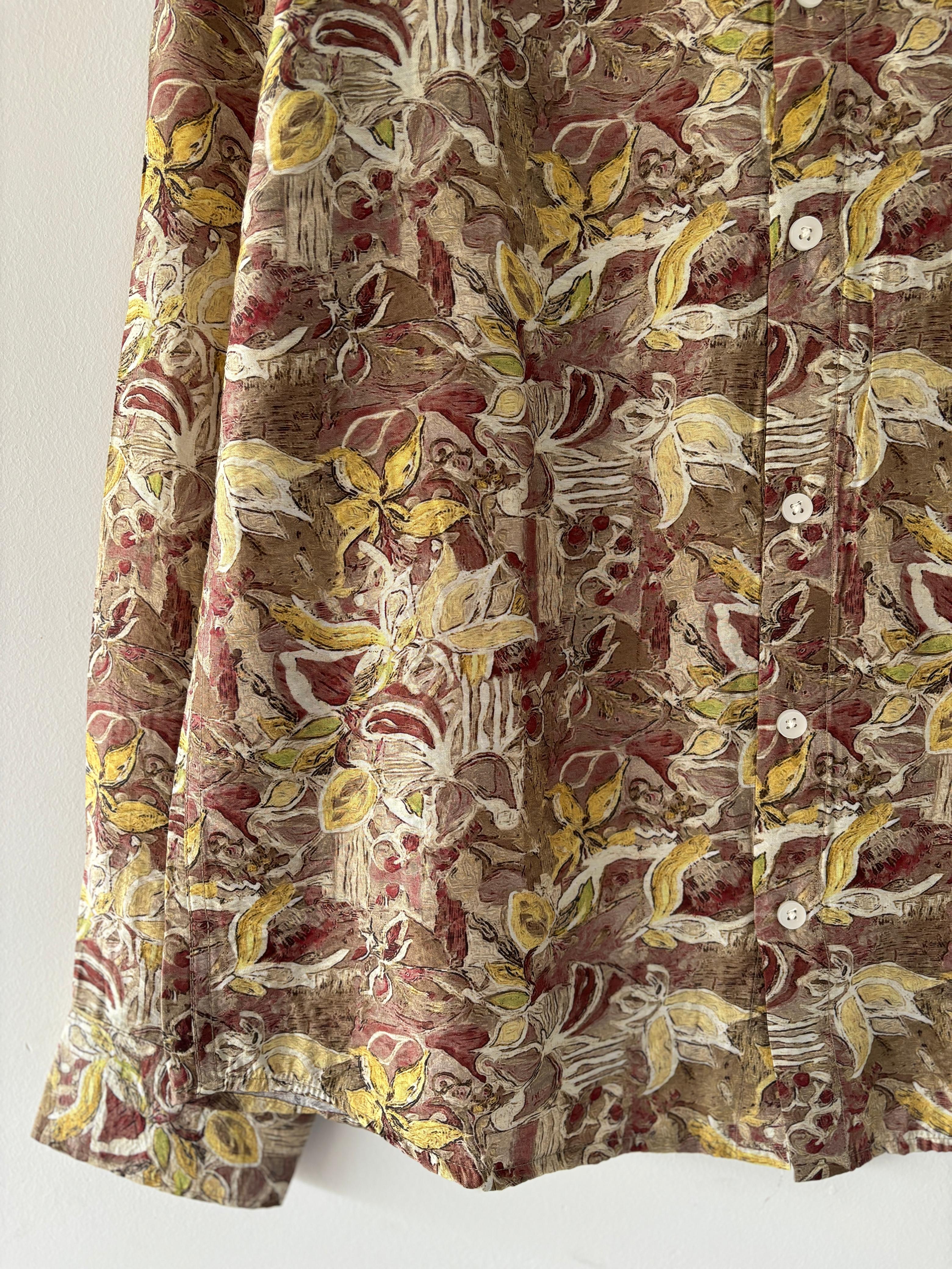 Burnt umber printed shirts Burnt umber printed shirts