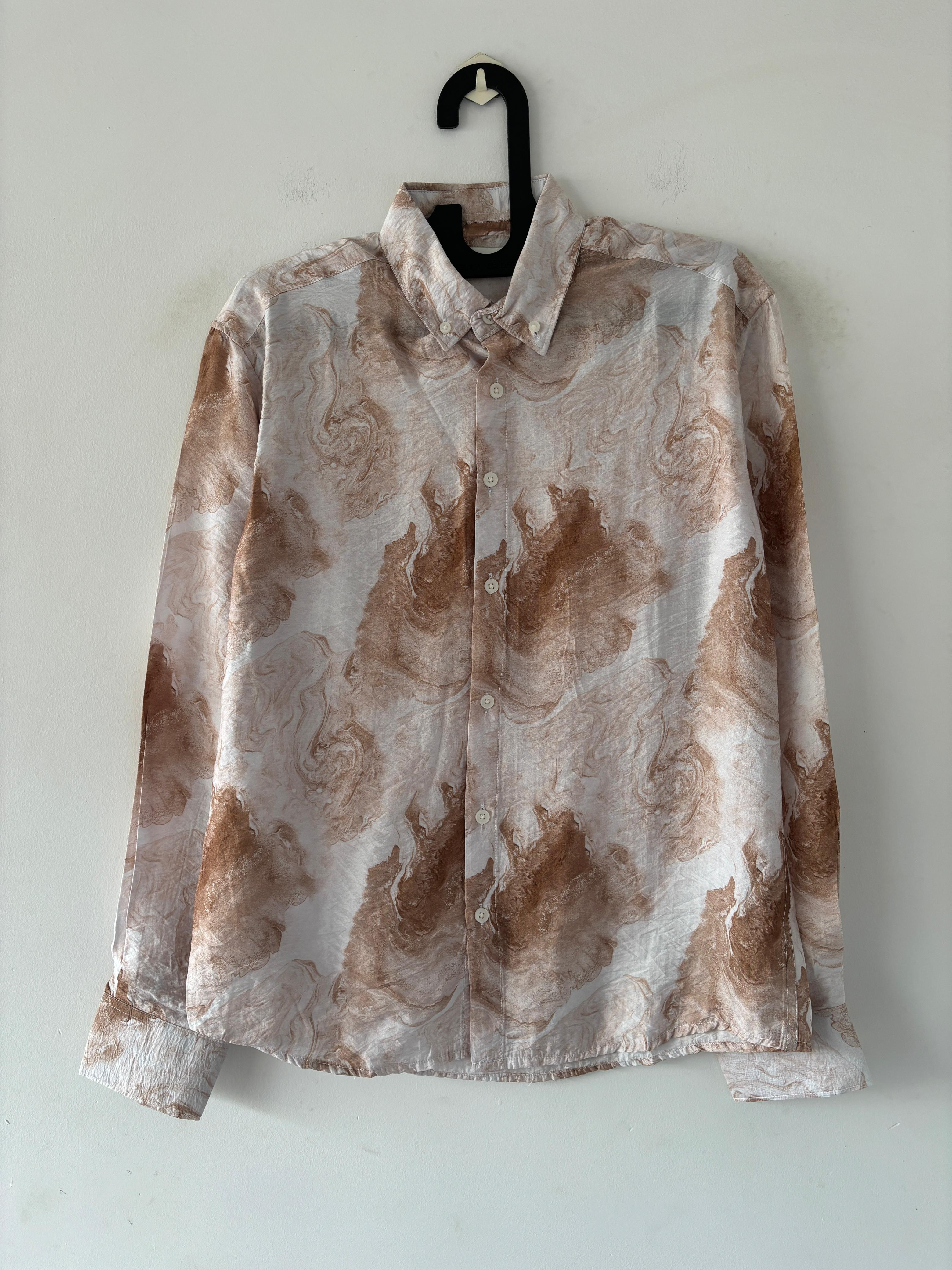 Brown and white printed Brown and white printed