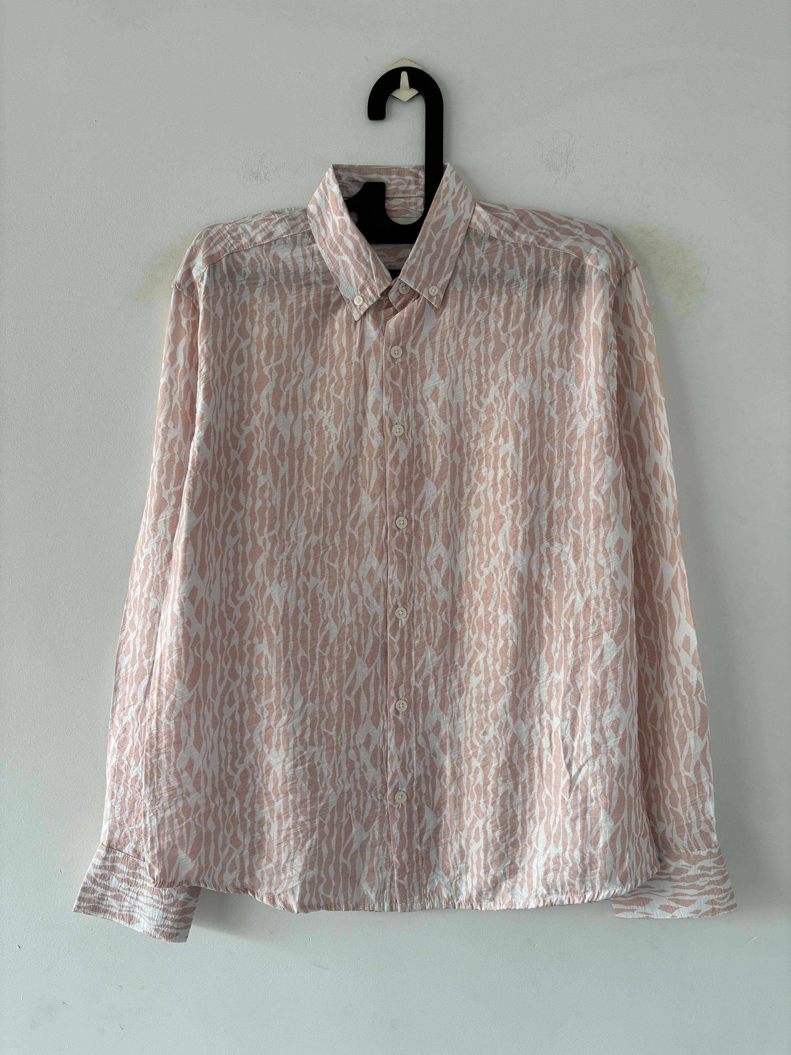 Peach and white printed shirts Peach and white printed shirts