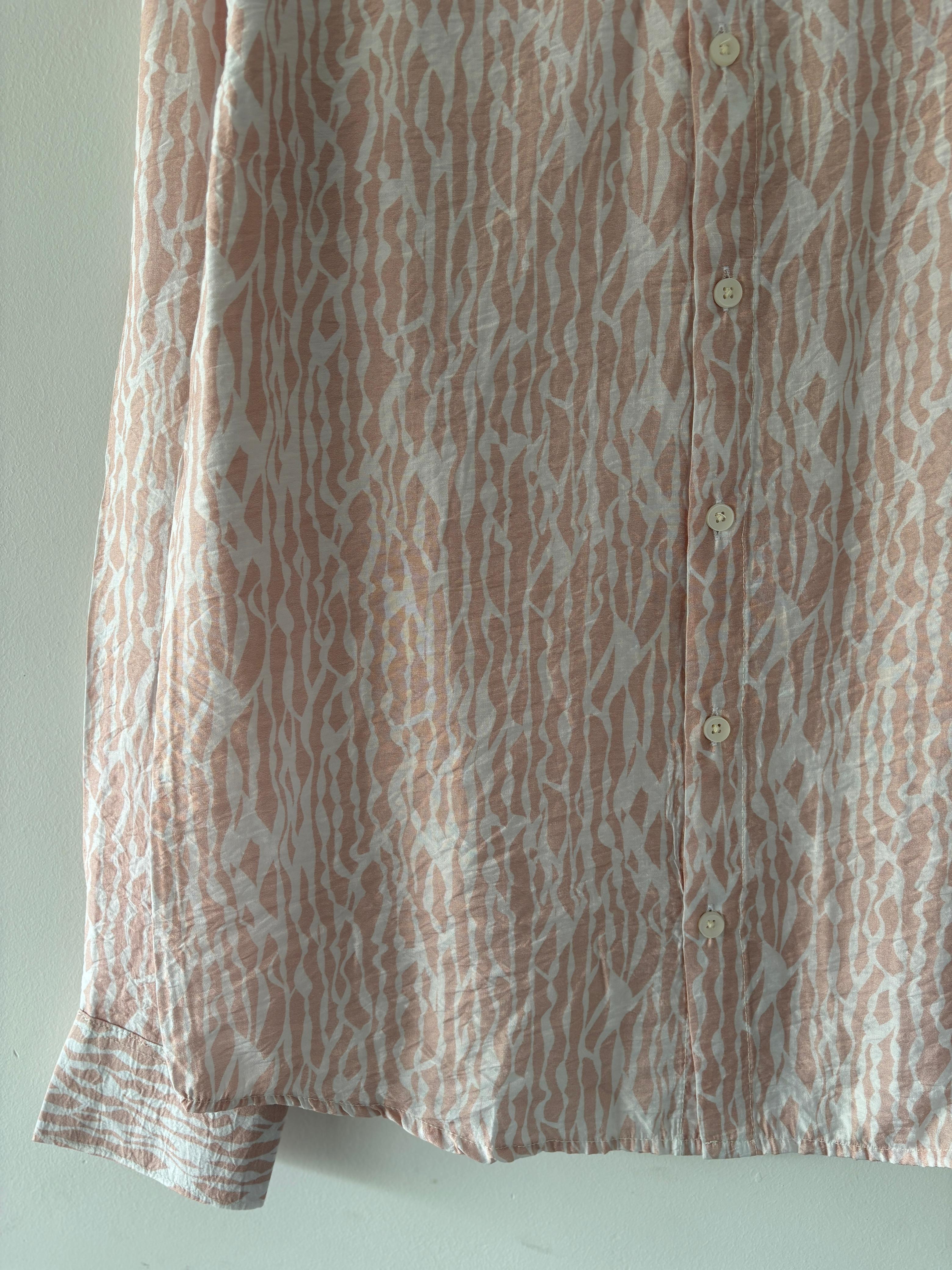 Peach and white printed shirts Peach and white printed shirts