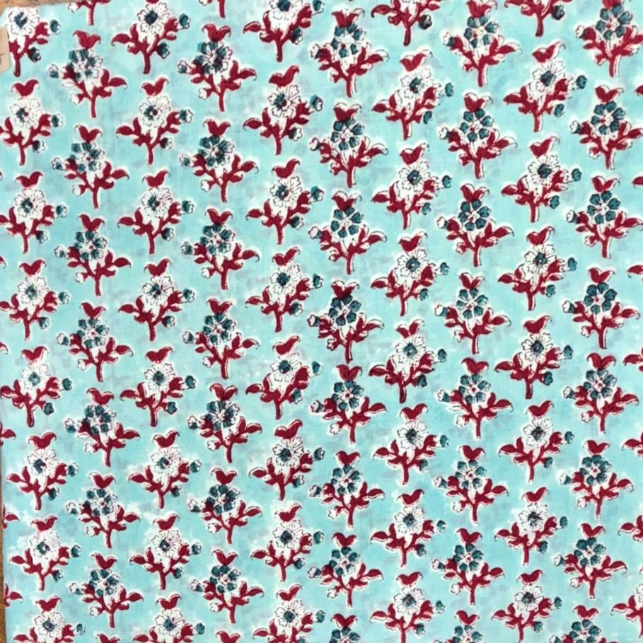 Sanganeri Handblock Cotton Fabric #56 Sanganeri Handblock Cotton Fabric #56