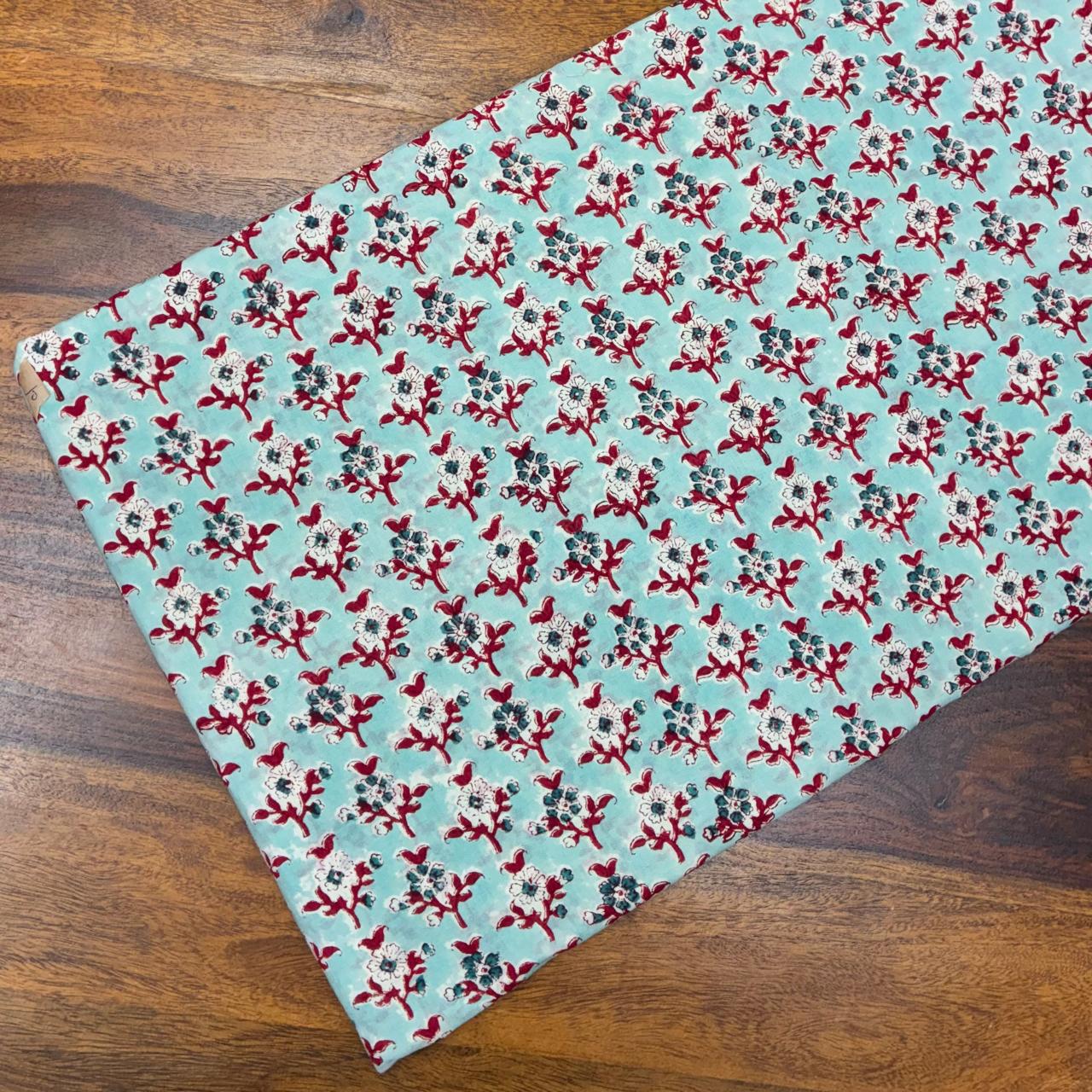Sanganeri Handblock Cotton Fabric #56 Sanganeri Handblock Cotton Fabric #56