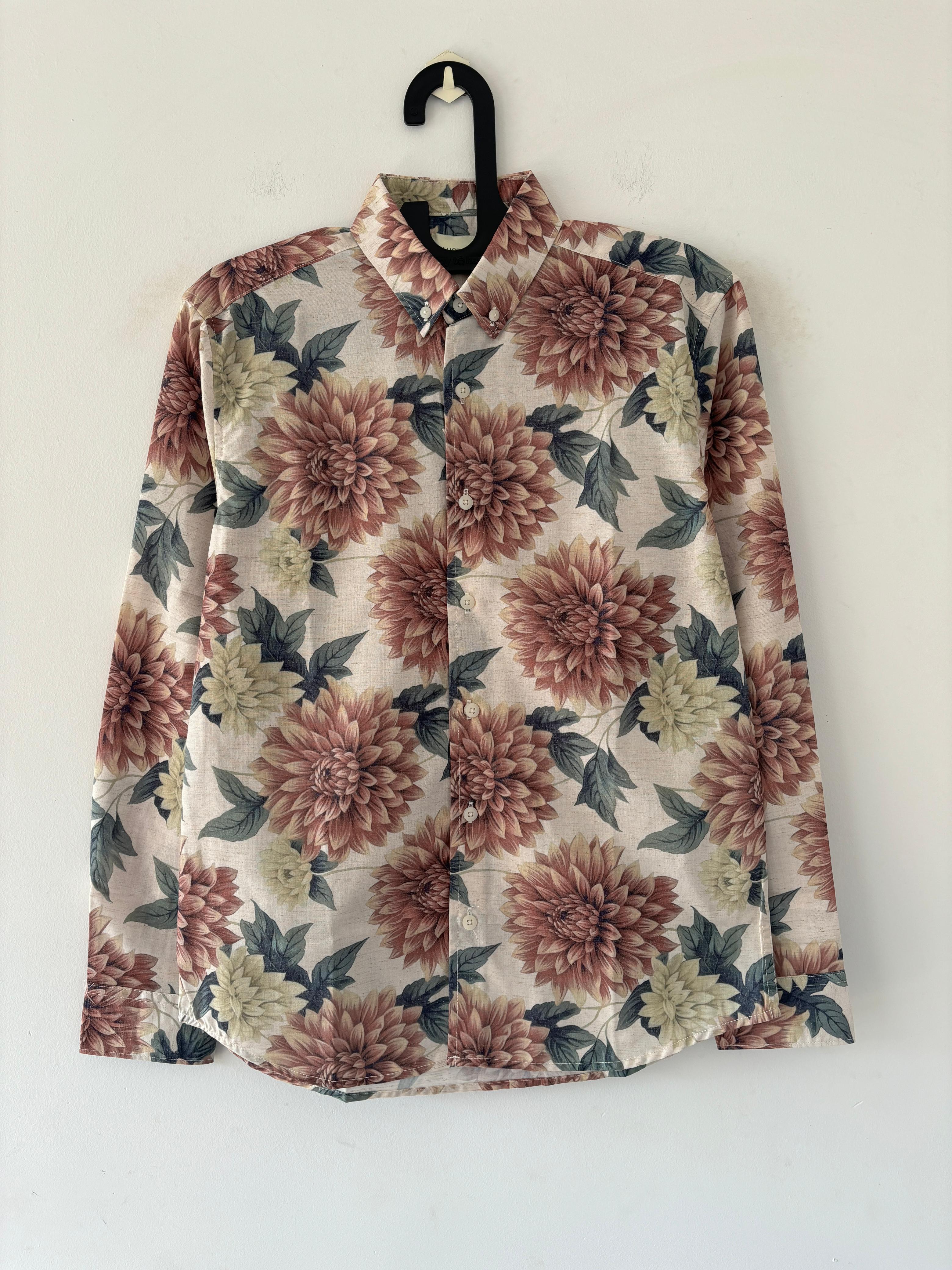 Orange floral printed shirt Orange floral printed shirt