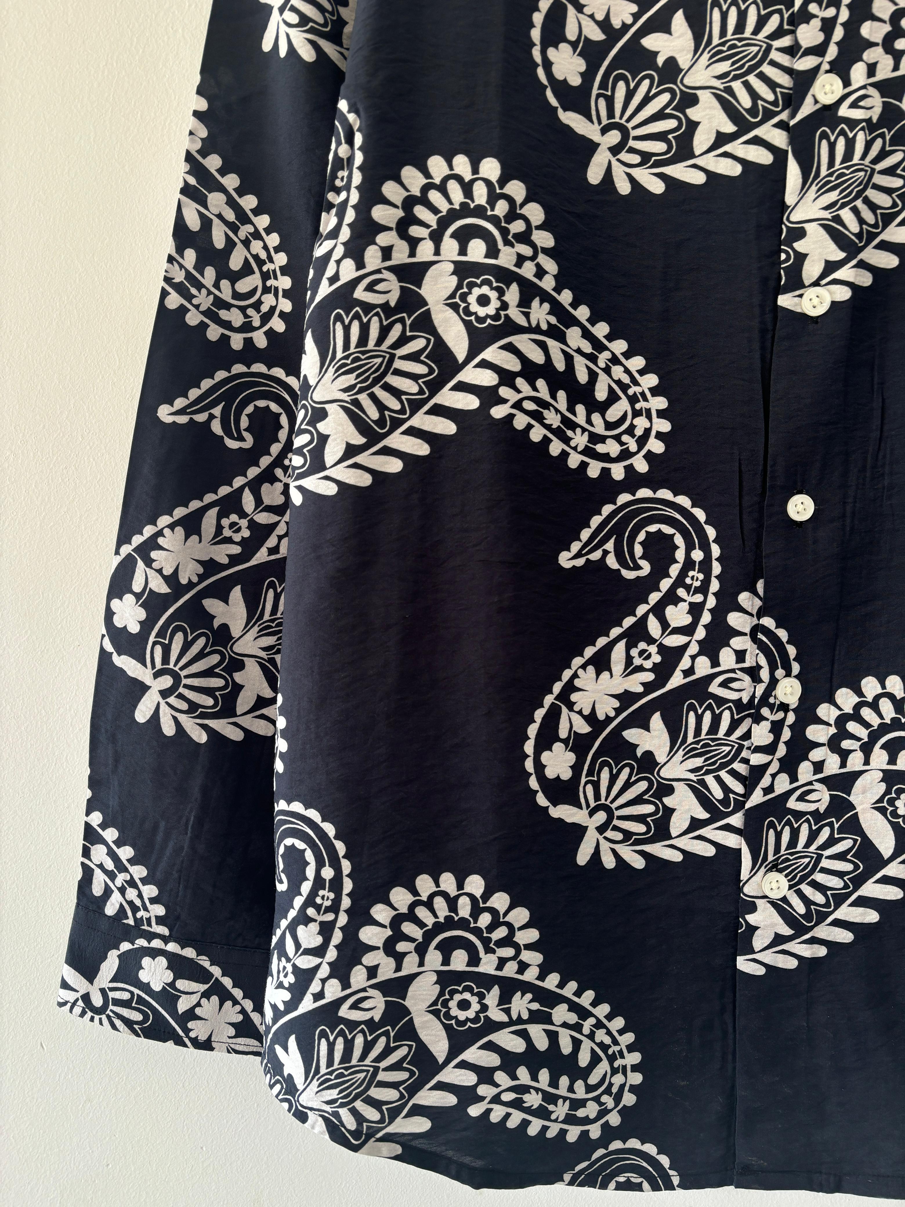 Dark Navy blue and white printed shirts Dark Navy blue and white printed shirts