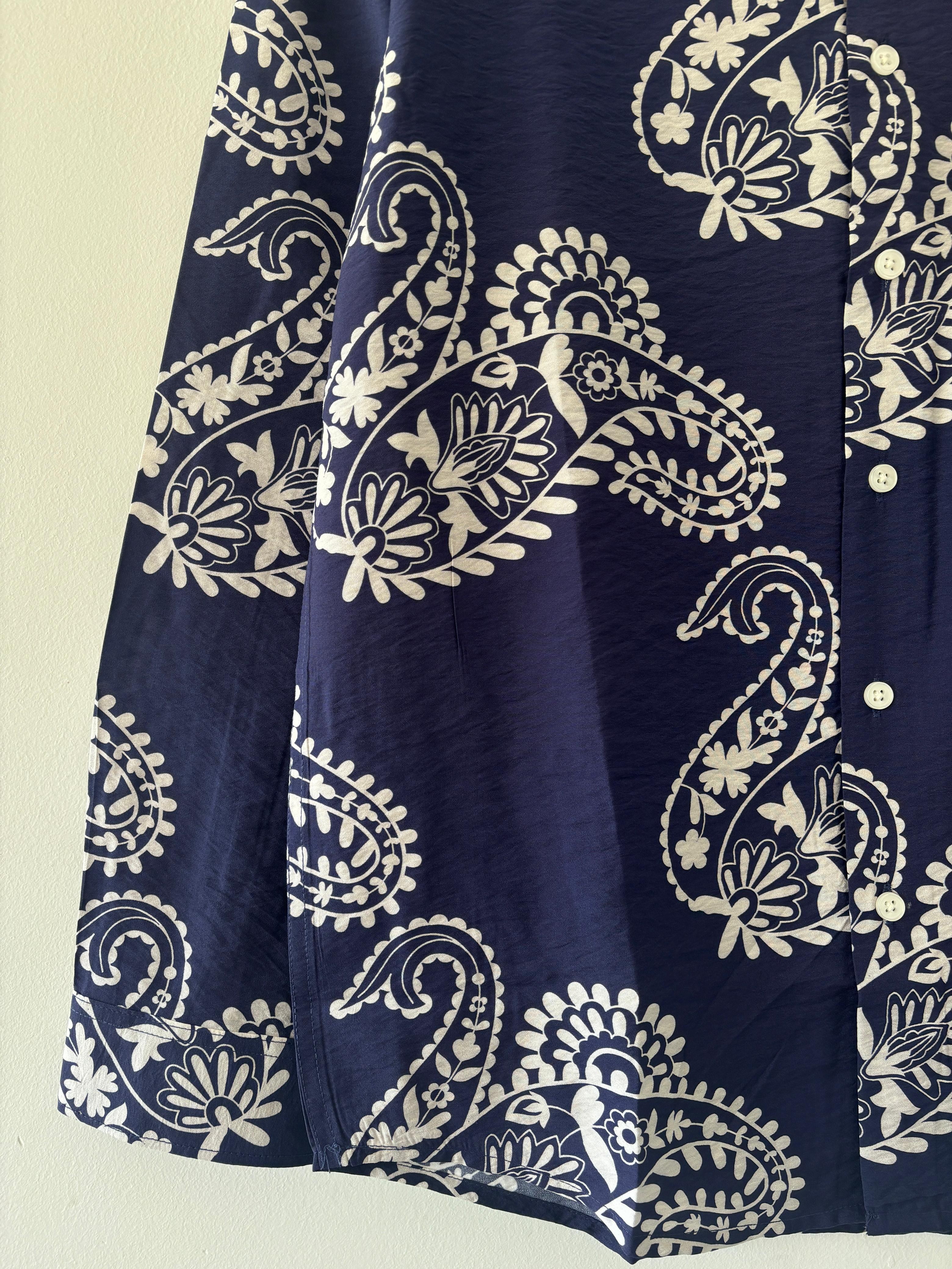 Navy blue and white printed shirts Navy blue and white printed shirts
