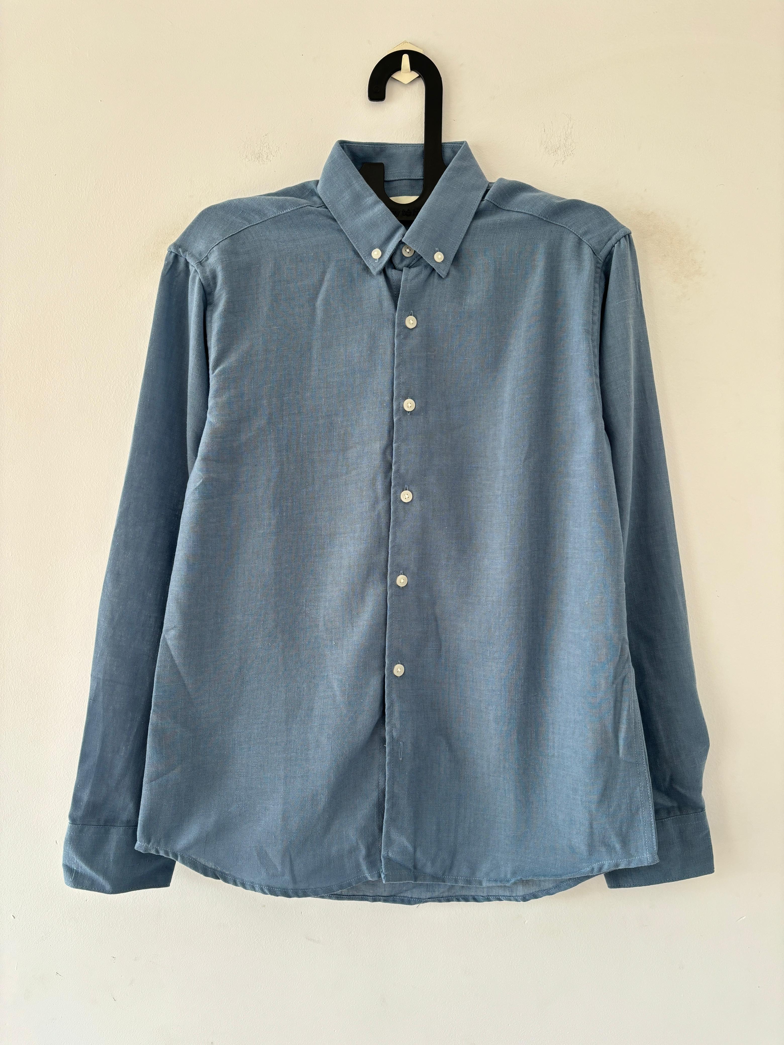 Steel blue linen shirts Steel blue linen shirts