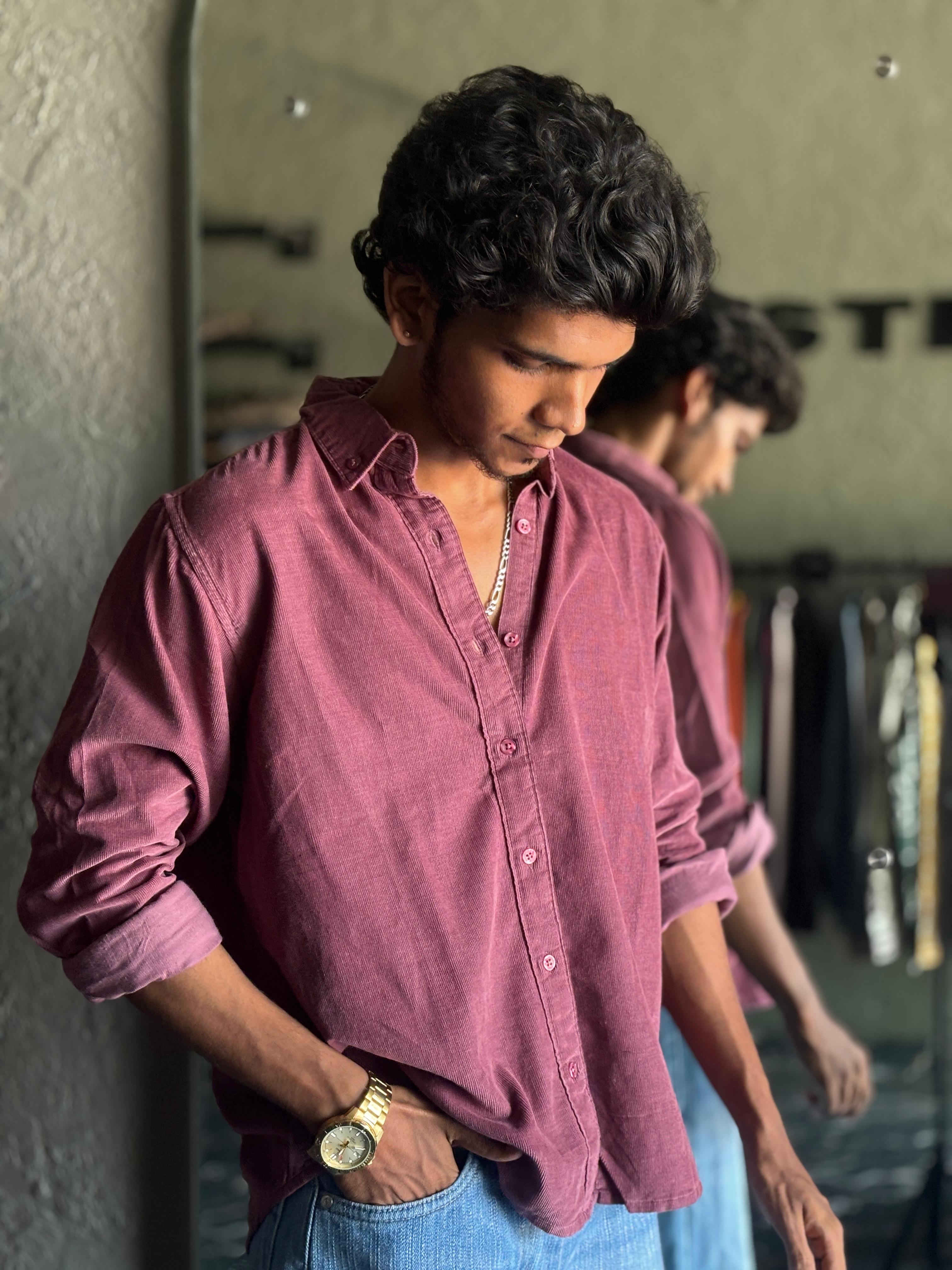 Heather mauve corduroy shirt Heather mauve corduroy shirt