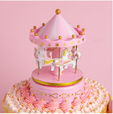 Carousel Cake Topper pink