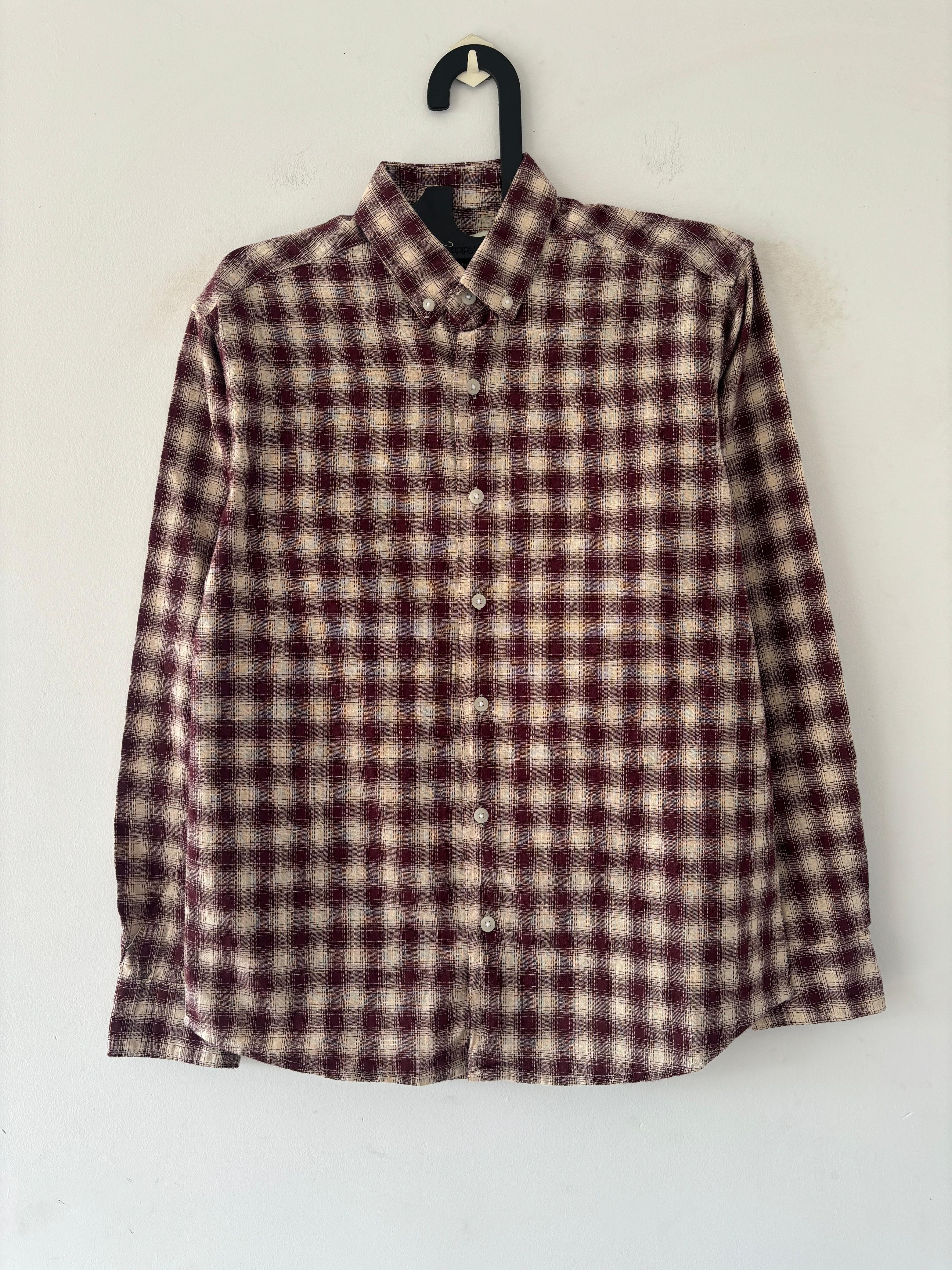 Wine and beige Flannel Wine and beige Flannel