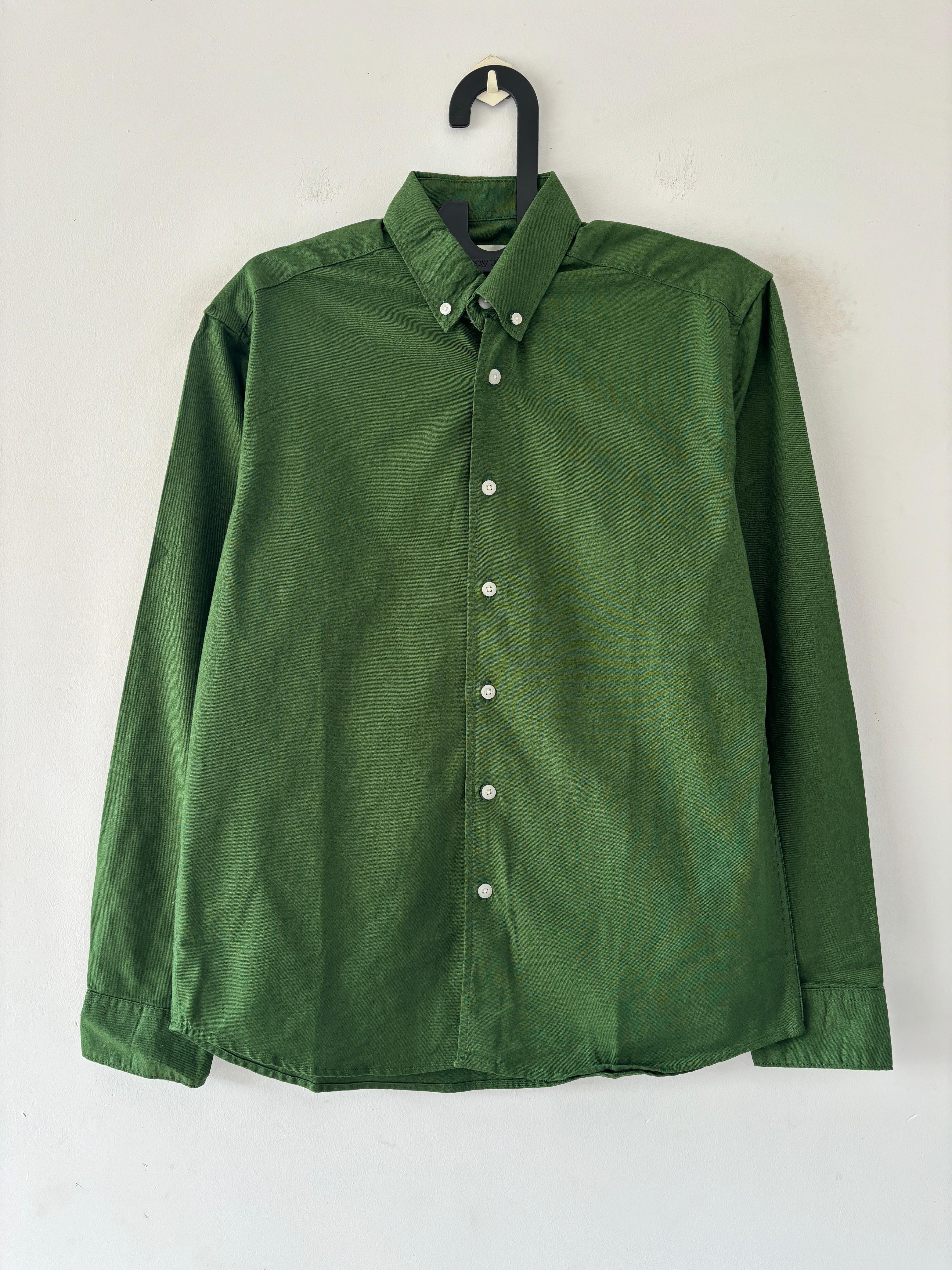 Dark moss green solid shirt Dark moss green solid shirt