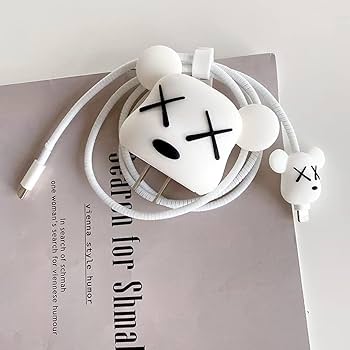 CUTE AUGEN BEAR CHARGER PROTECTION (  WHITE)