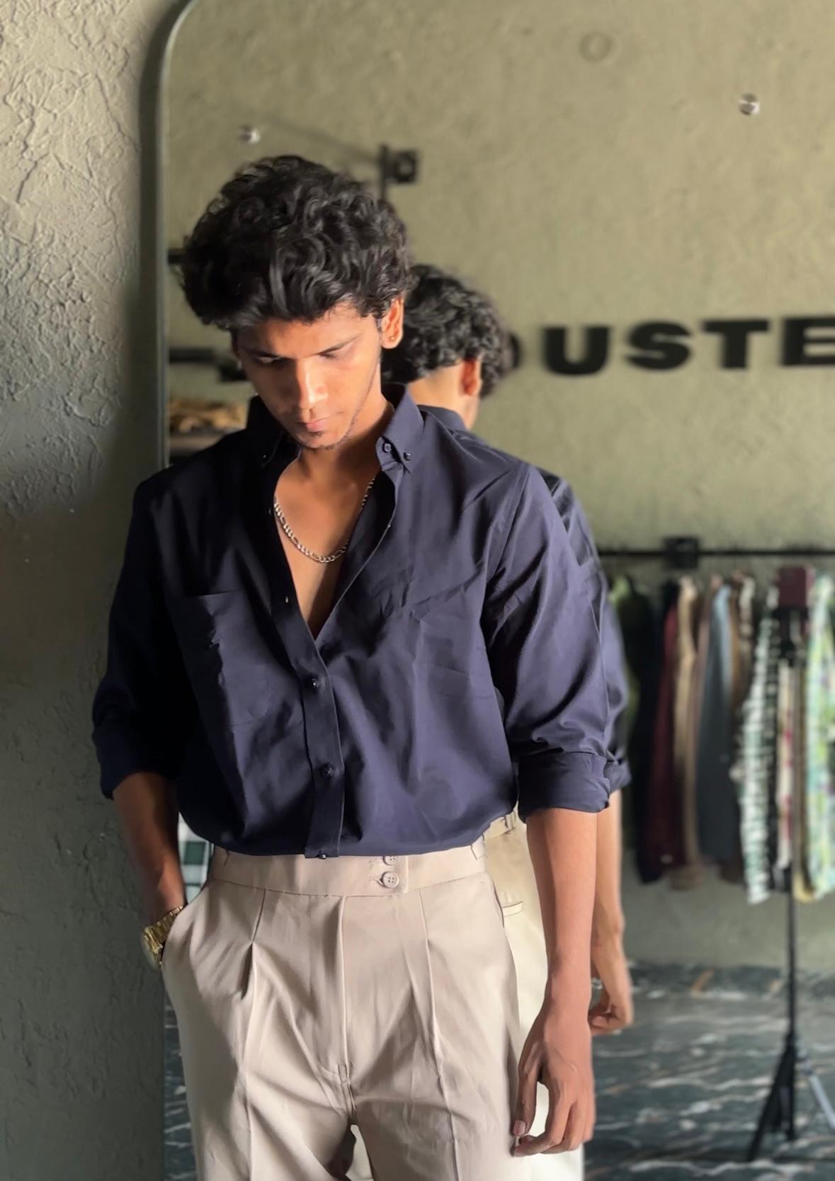 Indigo blue oxford shirt Indigo blue oxford shirt