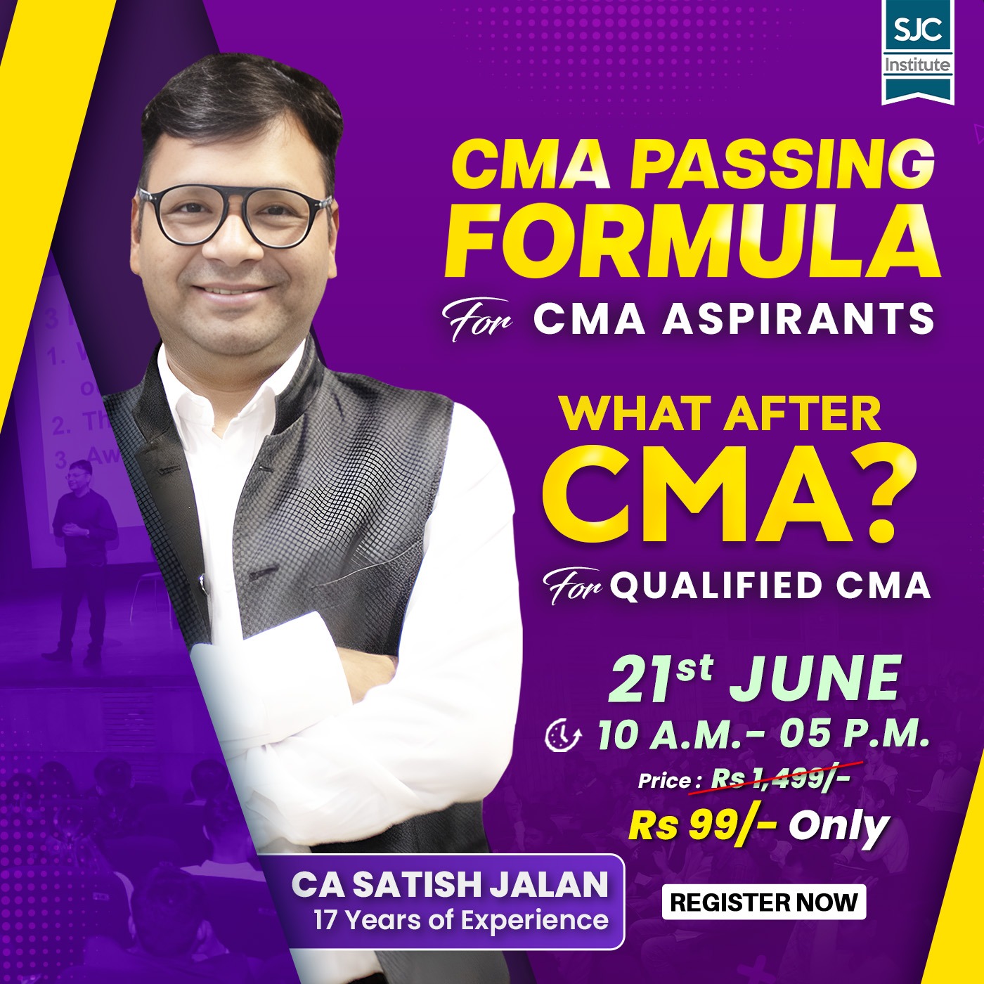 CMA Passing Formula Kolkata Seminar by SJC Institute