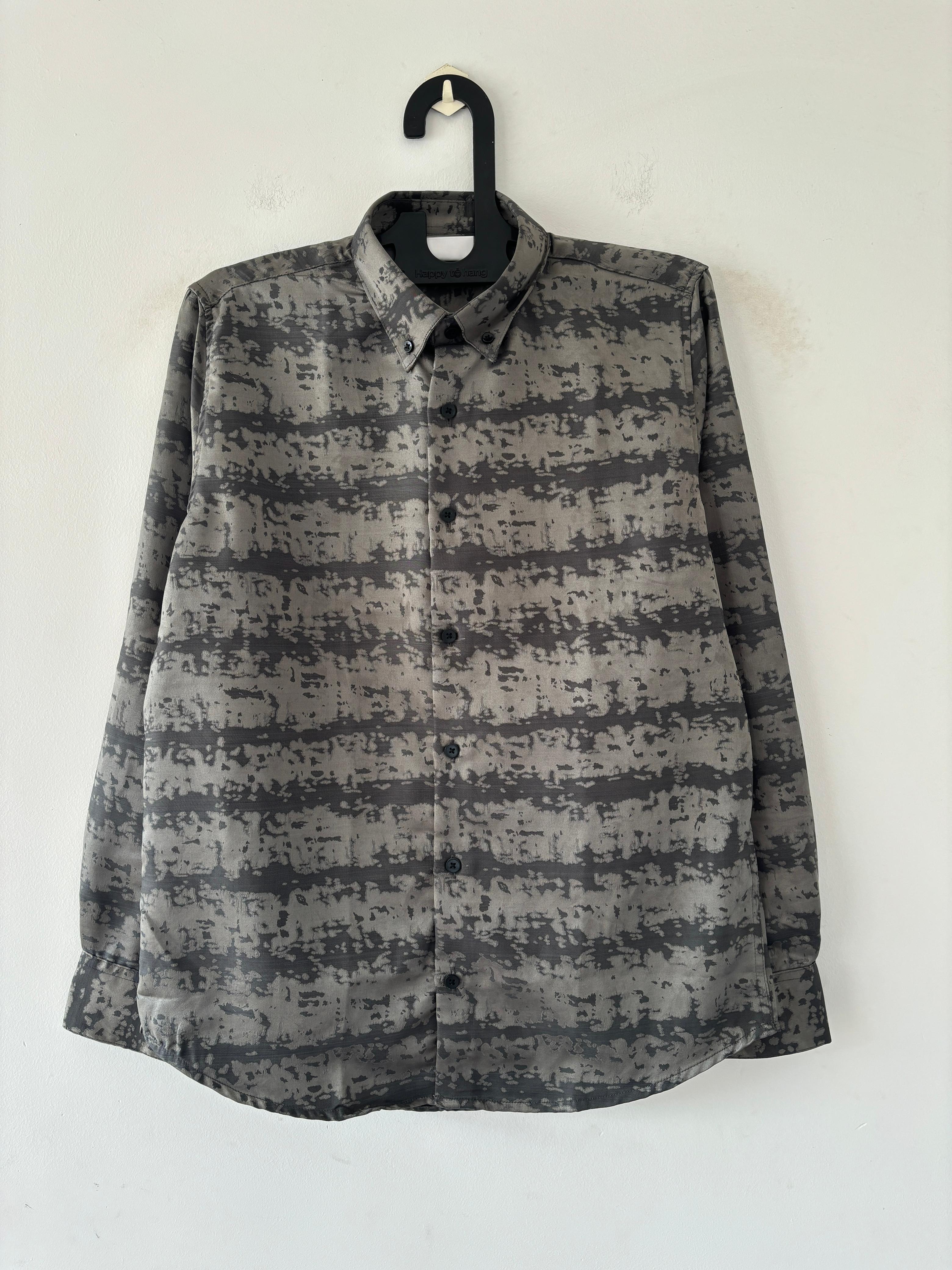 Grey Abstract striped designer shirt Grey Abstract striped designer shirt