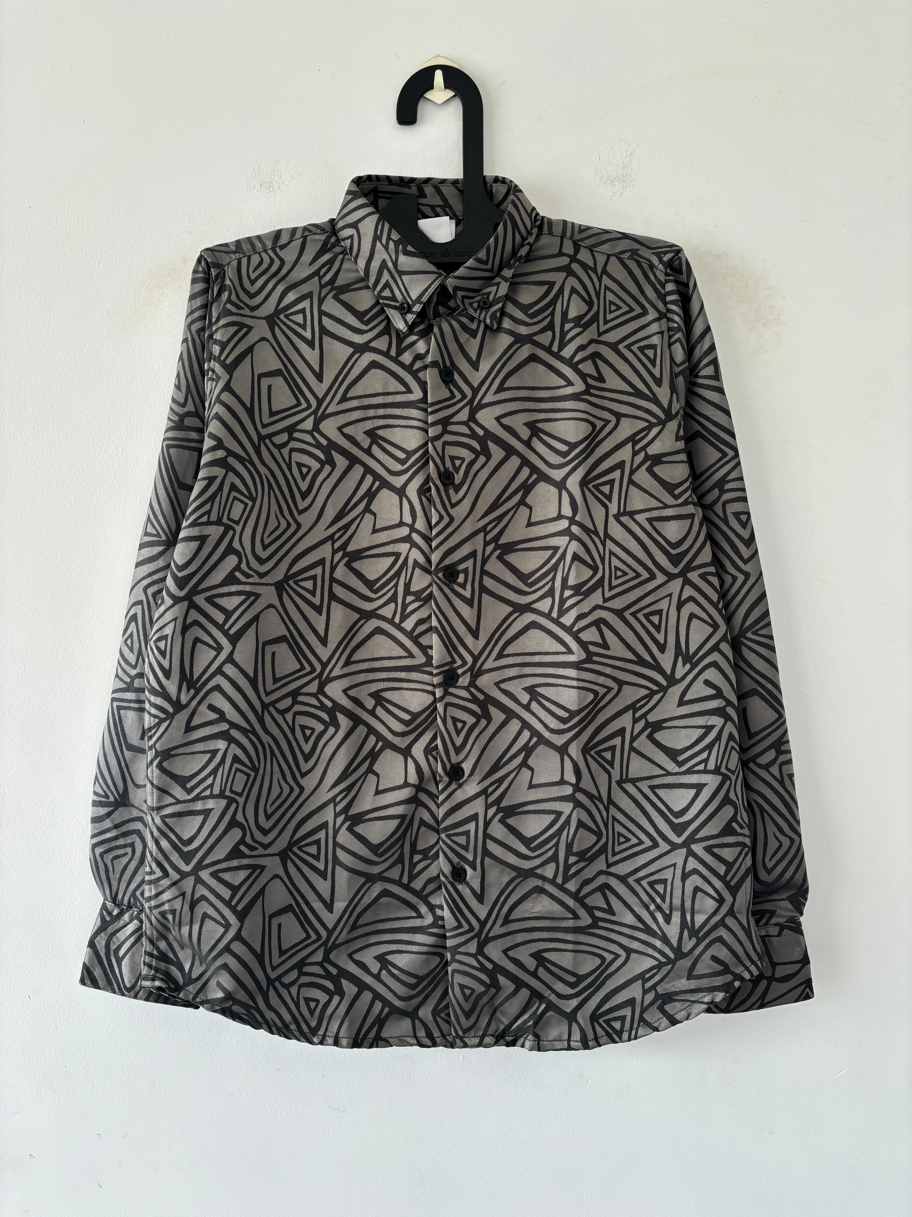Grey Geometric designer shirt Grey Geometric designer shirt