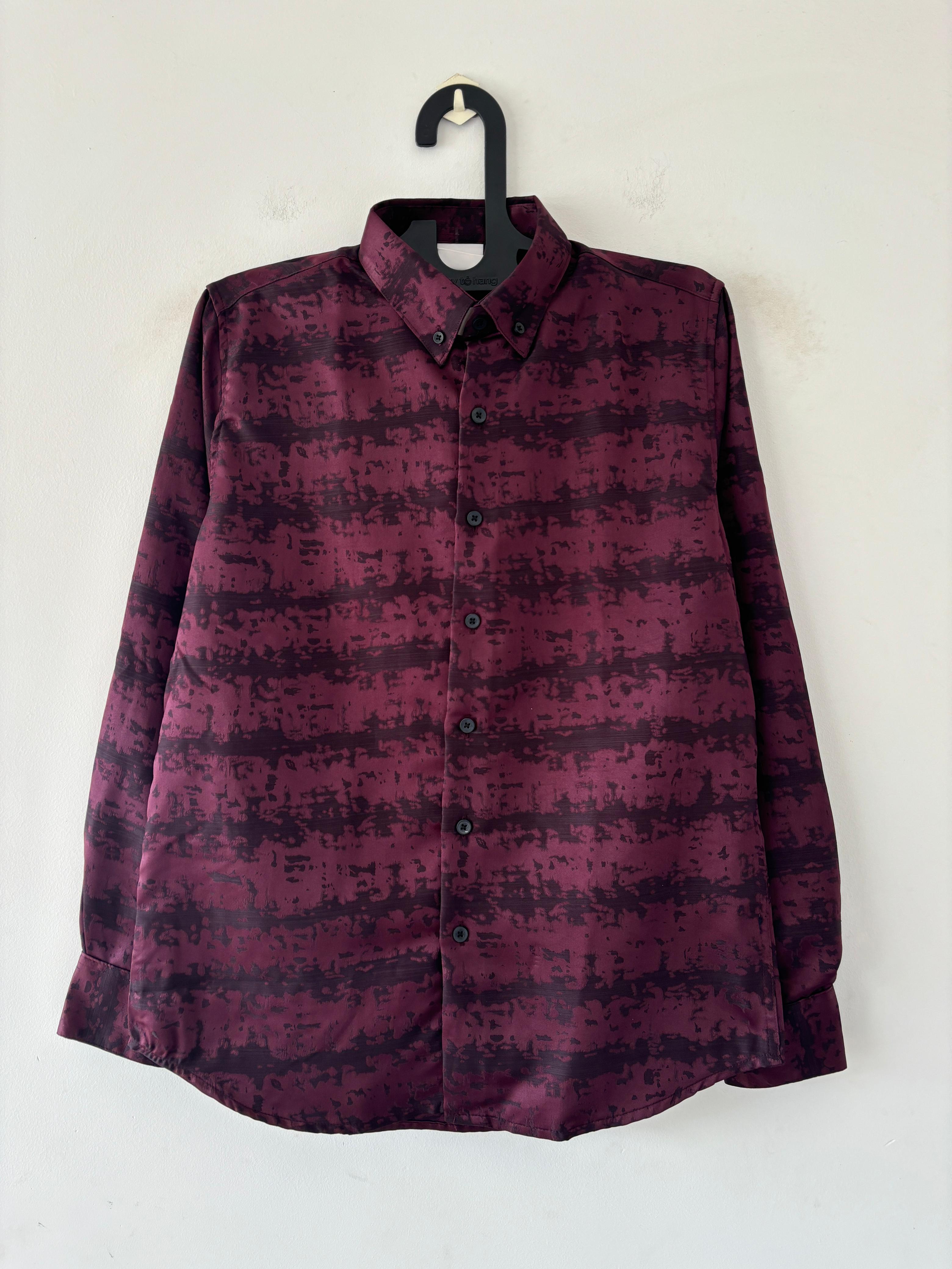 Maroon Abstract striped designer shirt Maroon Abstract striped designer shirt