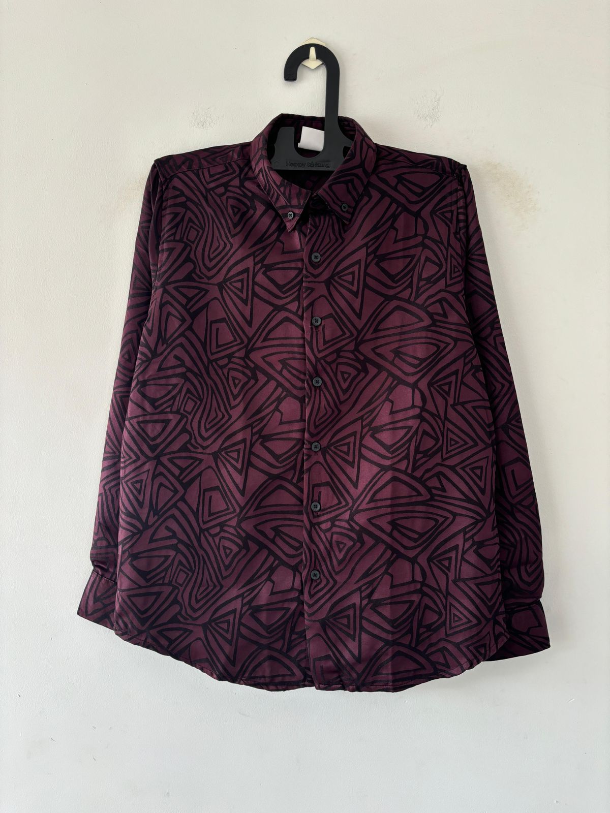 Maroon Geometric designer shirt Maroon Geometric designer shirt
