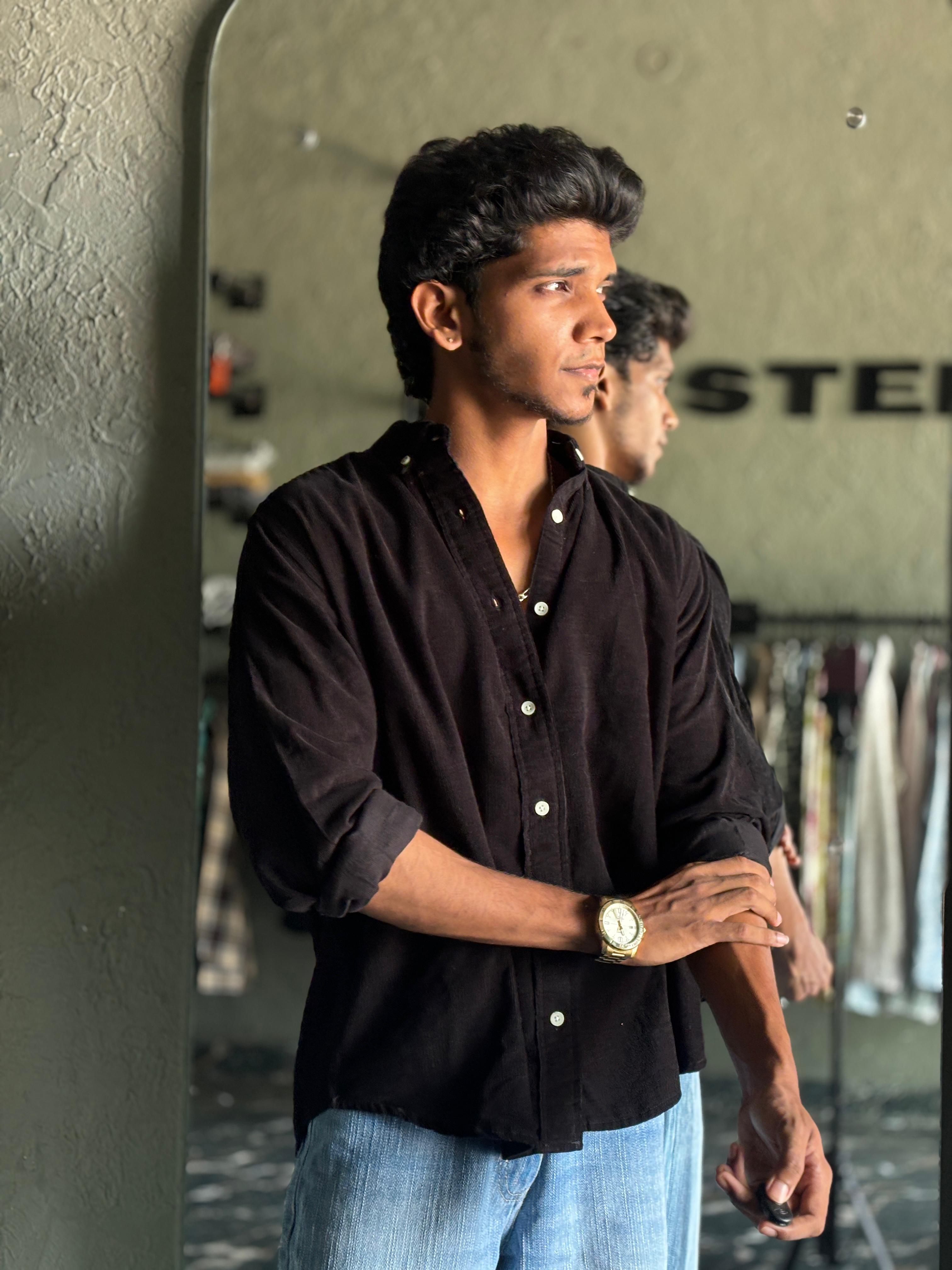 Black corduroy shirt Black corduroy shirt