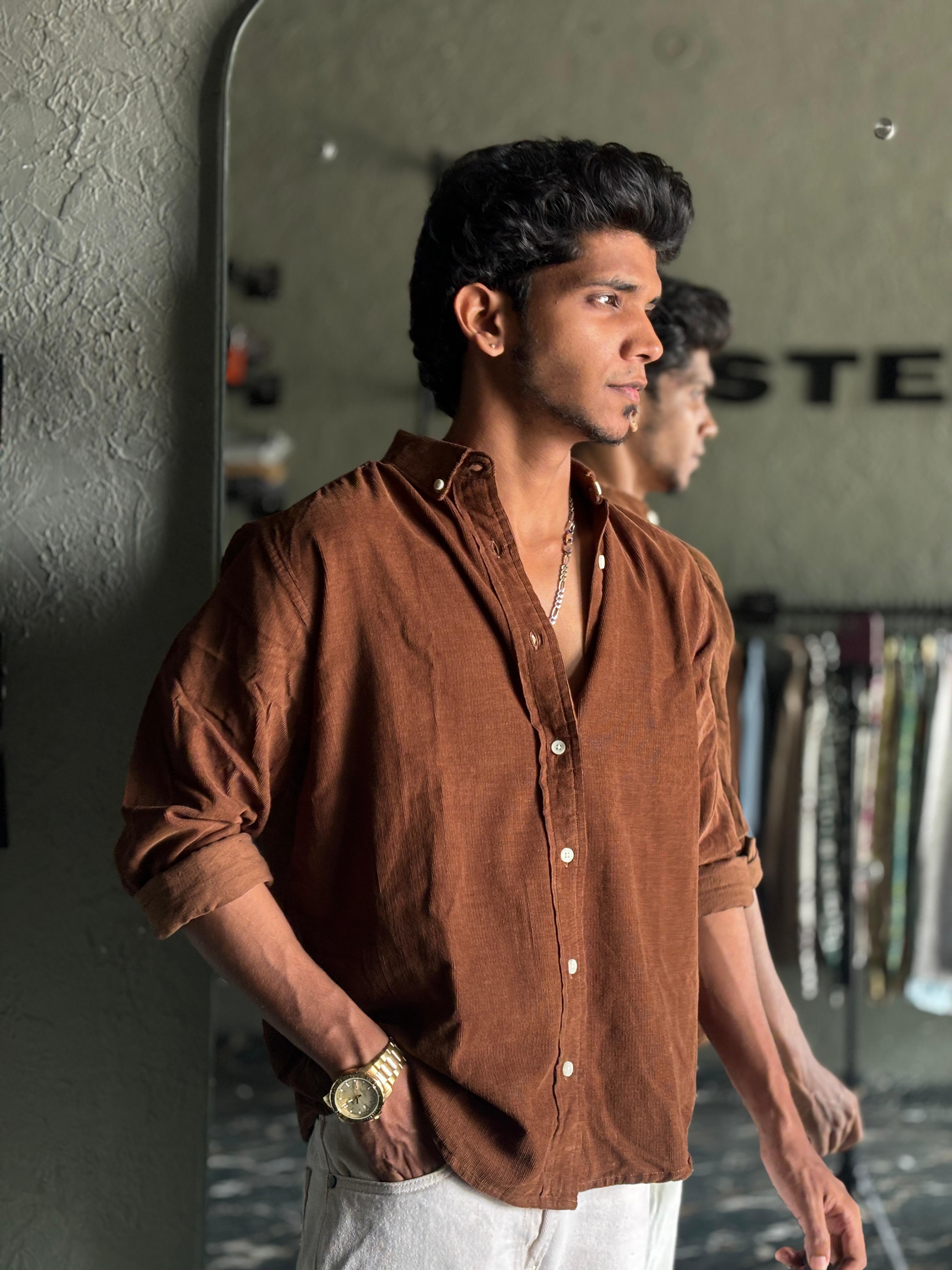 Brown corduroy shirt Brown corduroy shirt