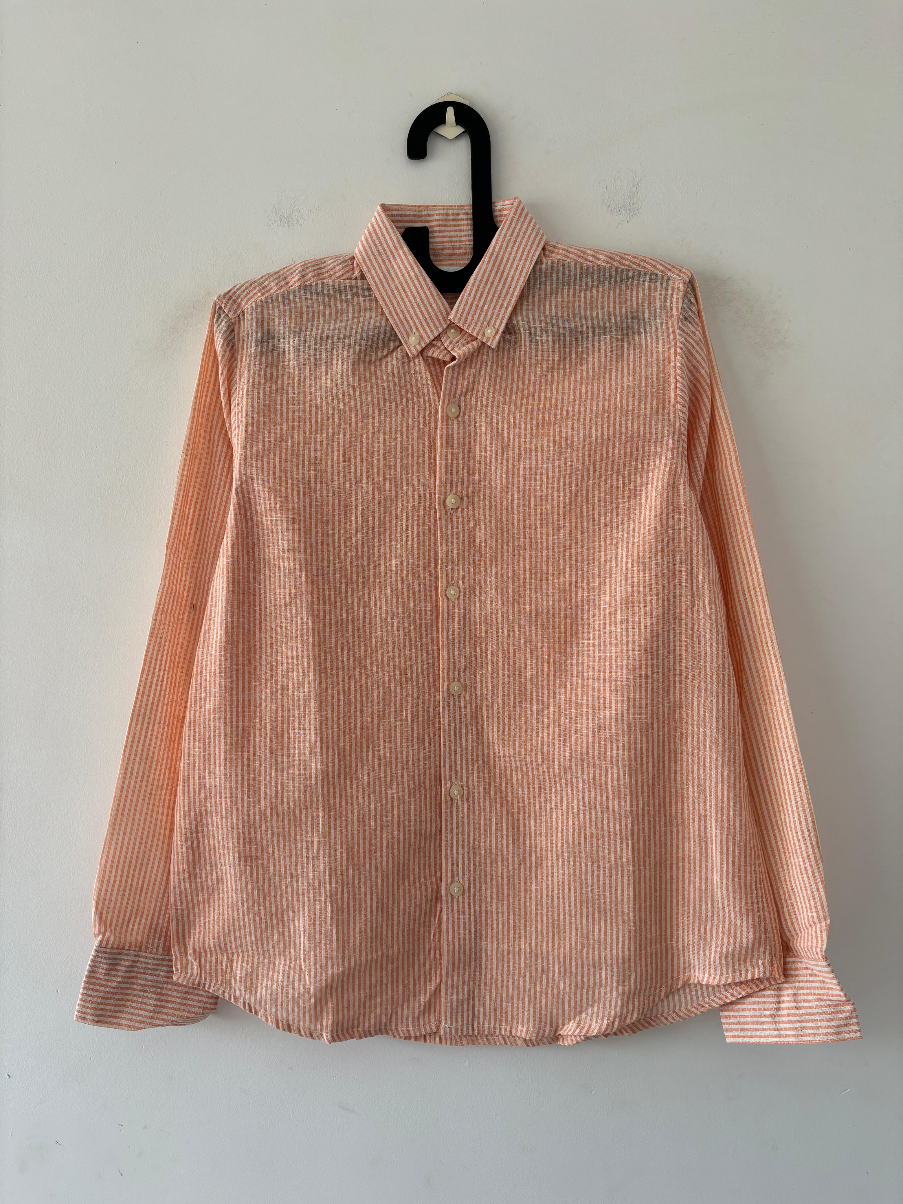 Orange old money stripes shirt Orange old money stripes shirt
