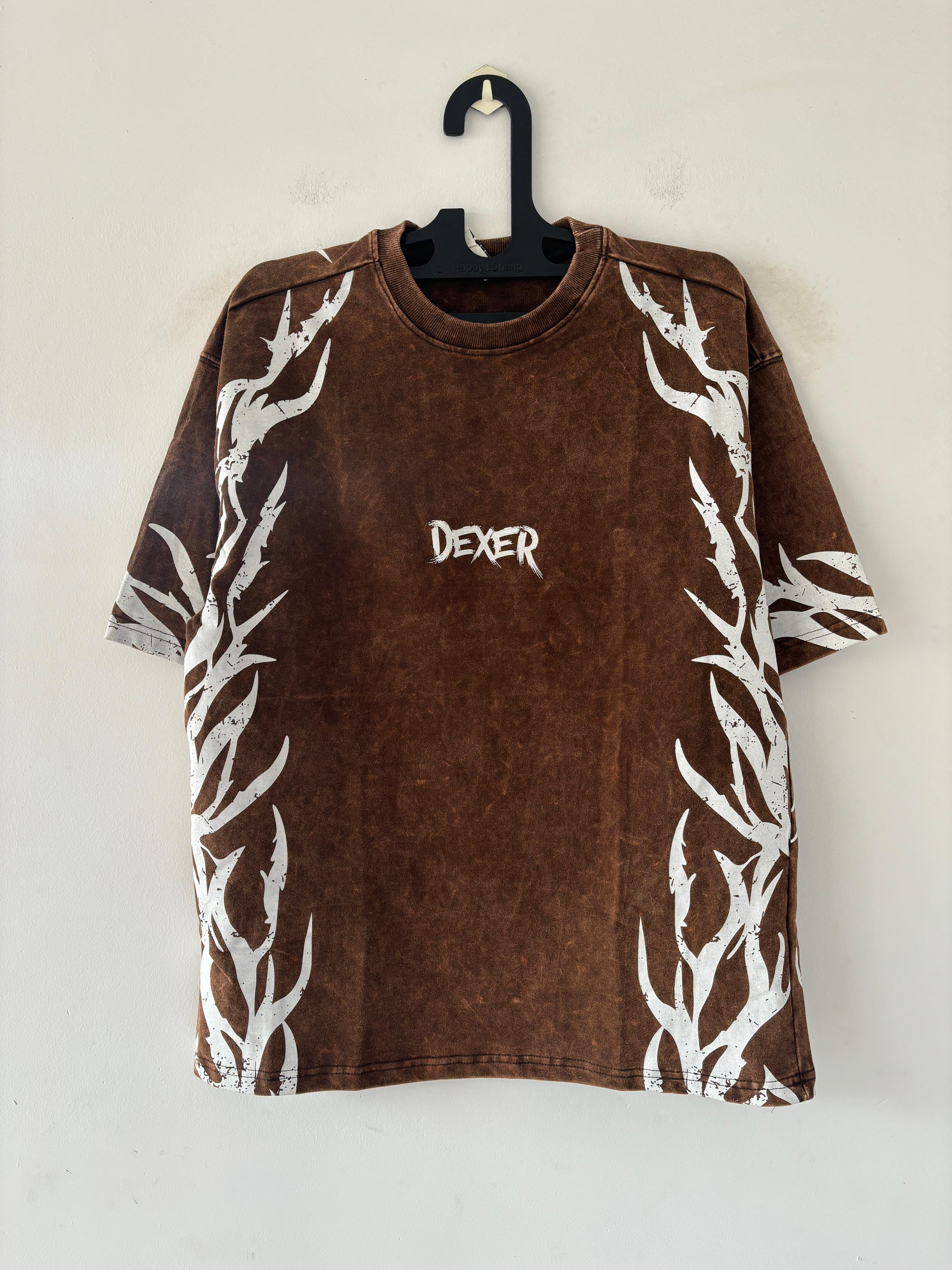 Caramel acid-washed Oversized