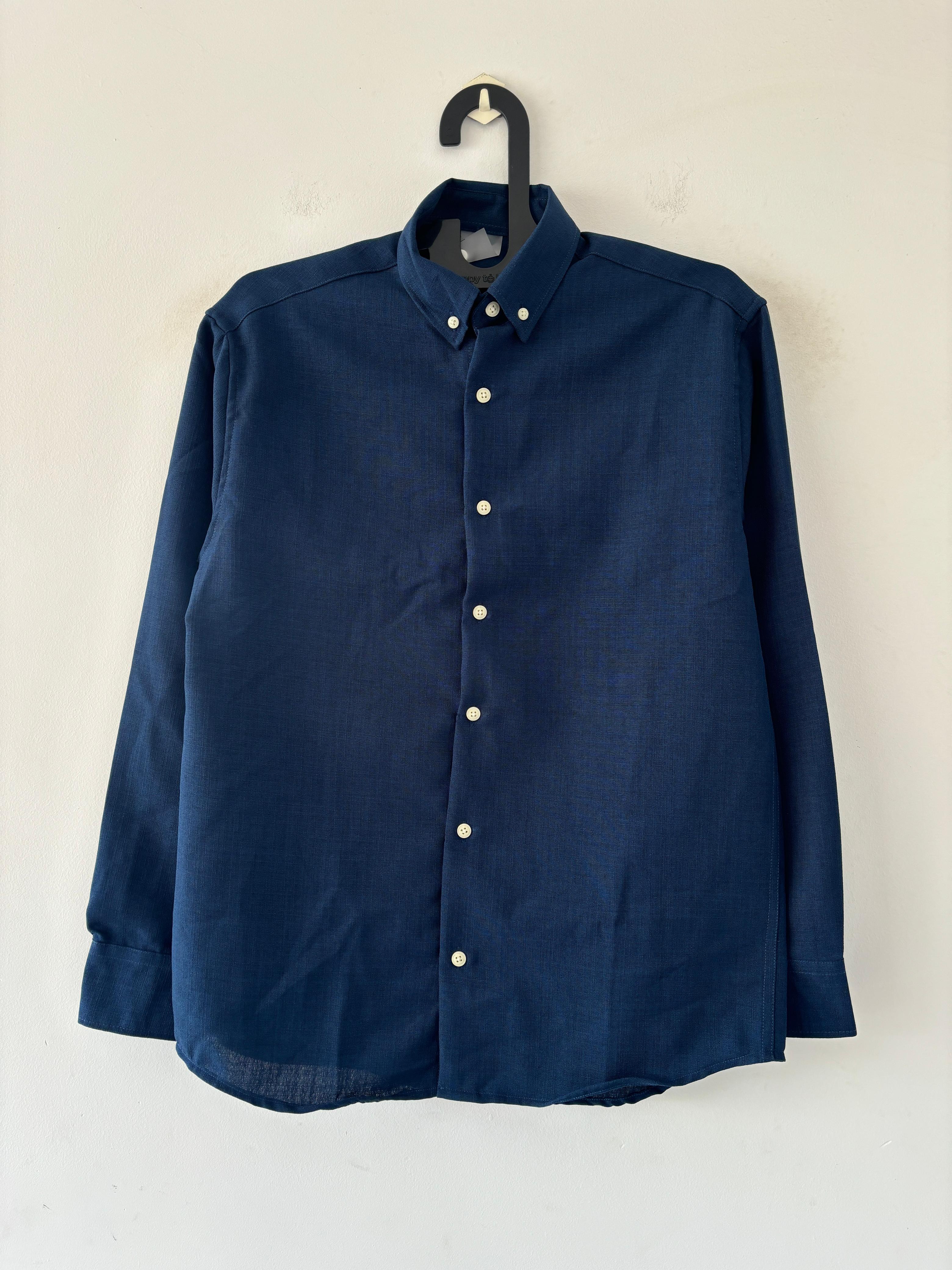 Blue Linen blended shirt