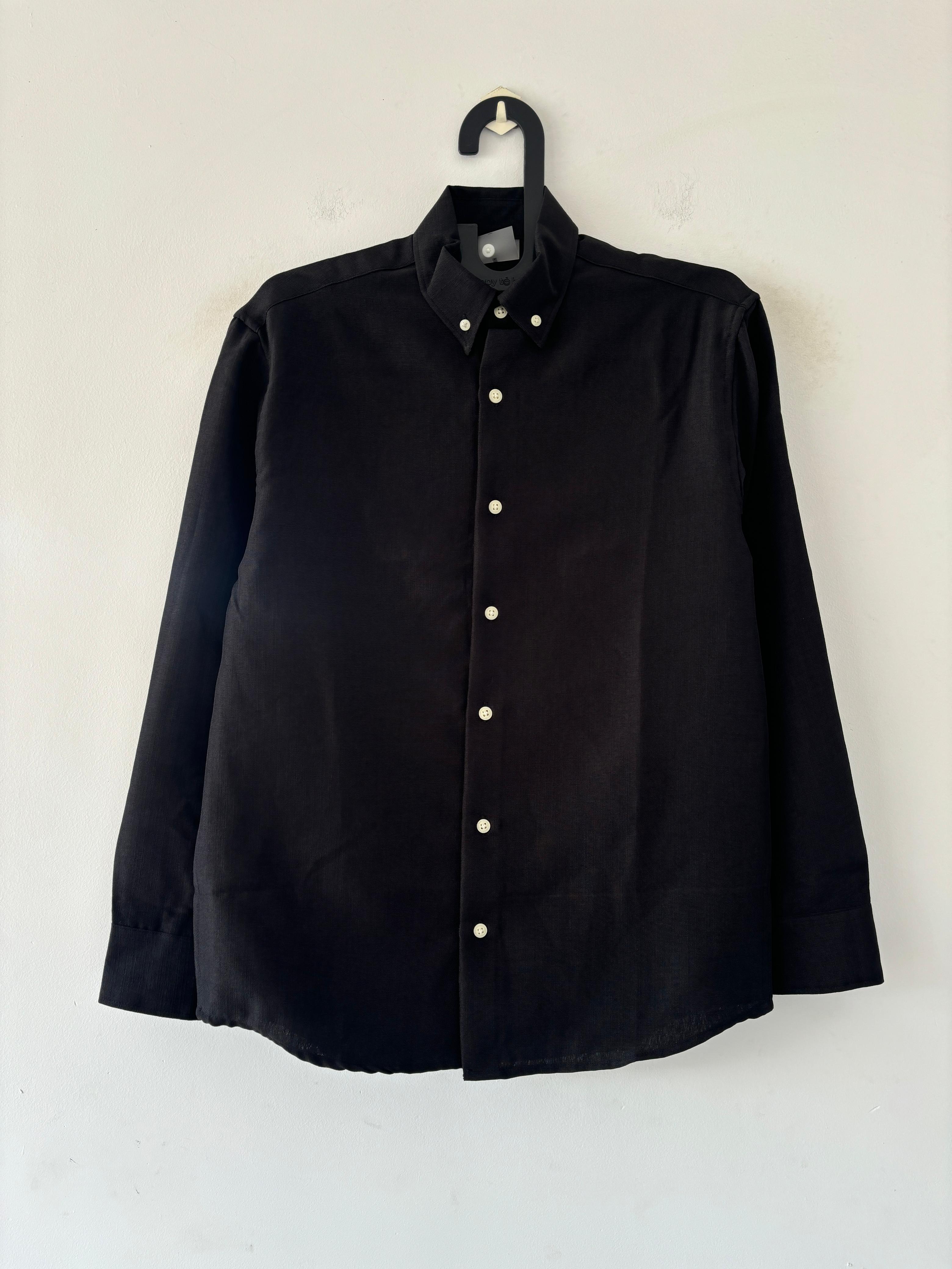 Black Linen blended shirt Black Linen blended shirt
