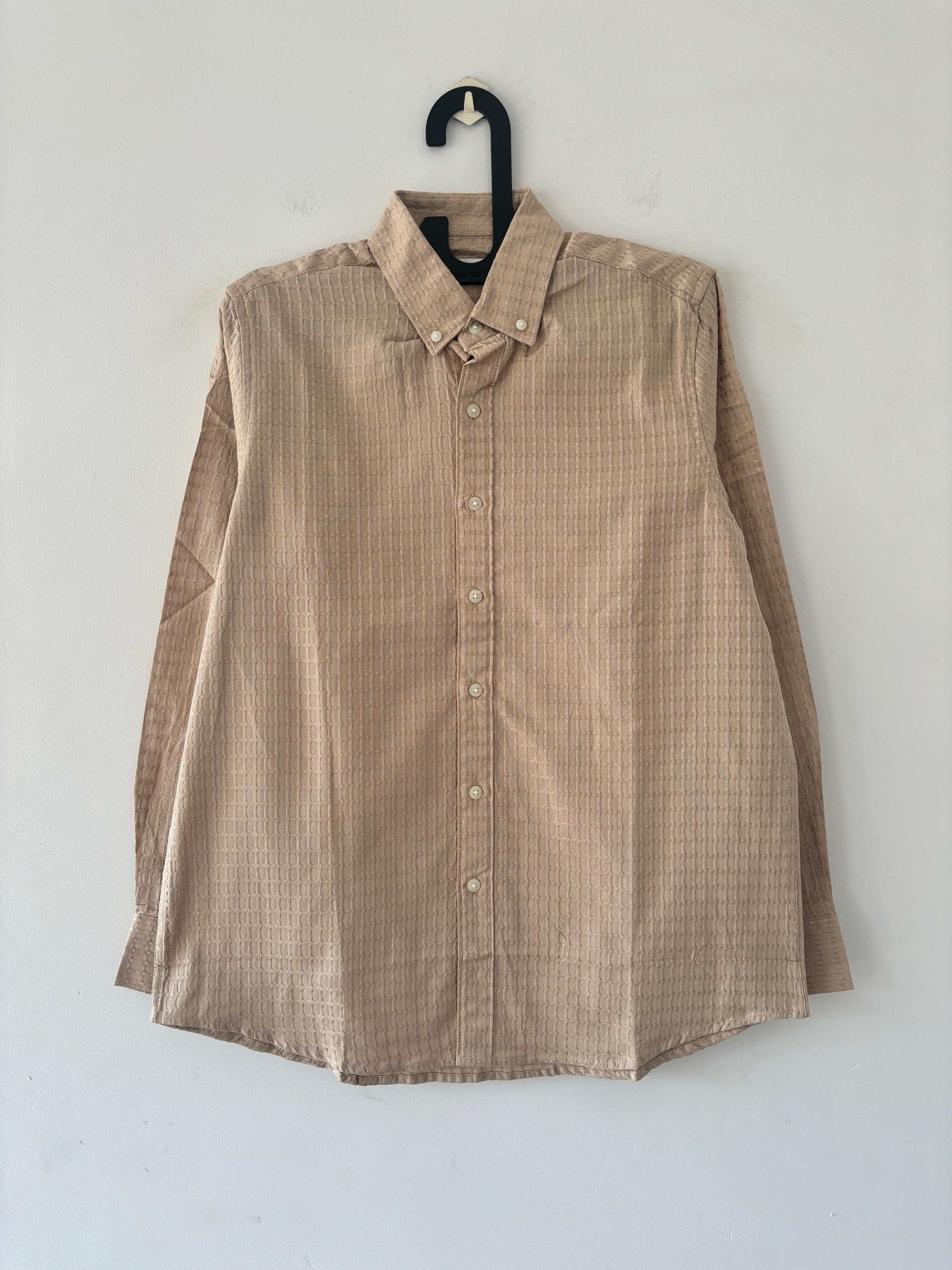 Beige textured shirt Beige textured shirt