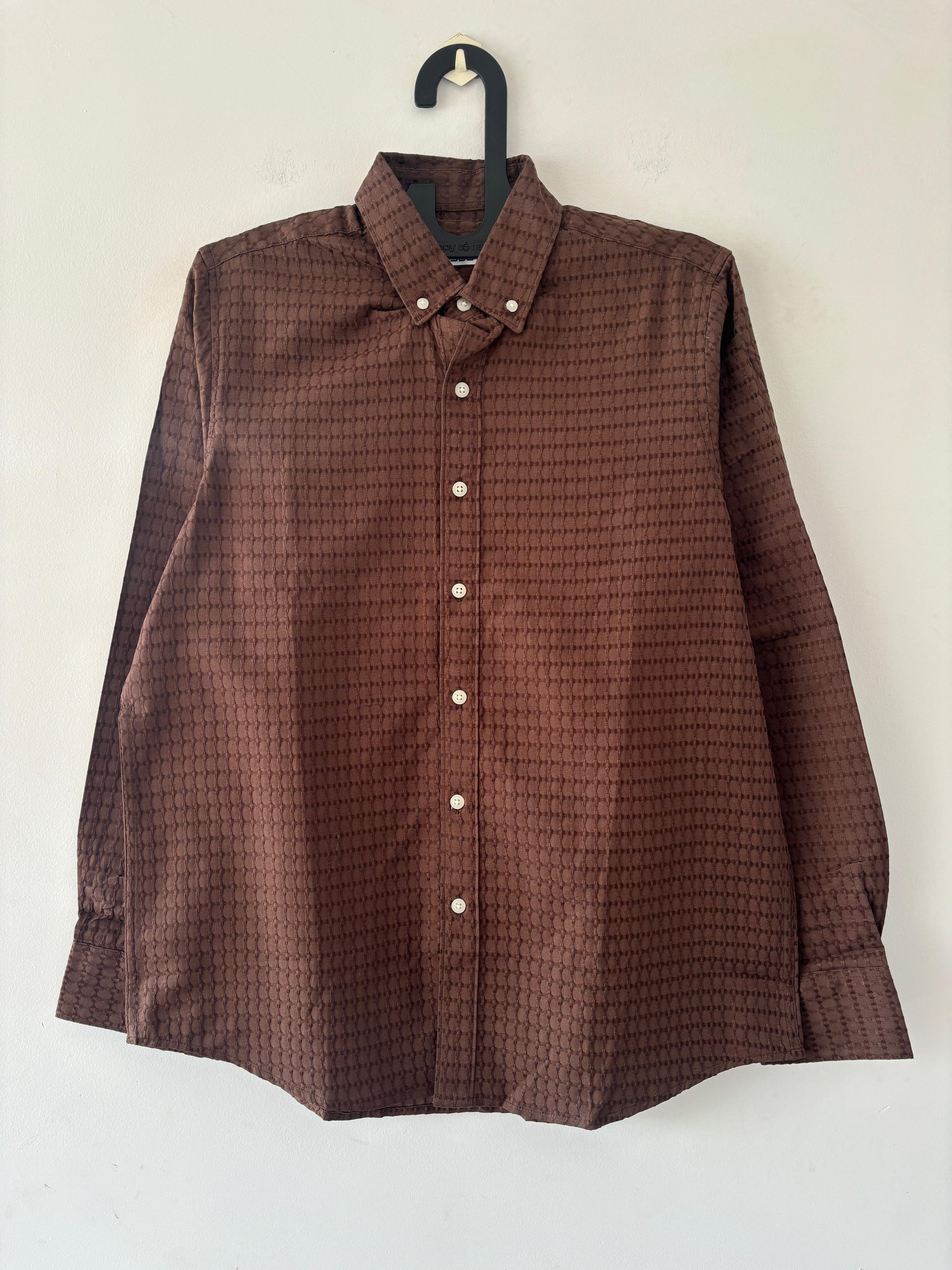Coffee brown textured shirt Coffee brown textured shirt