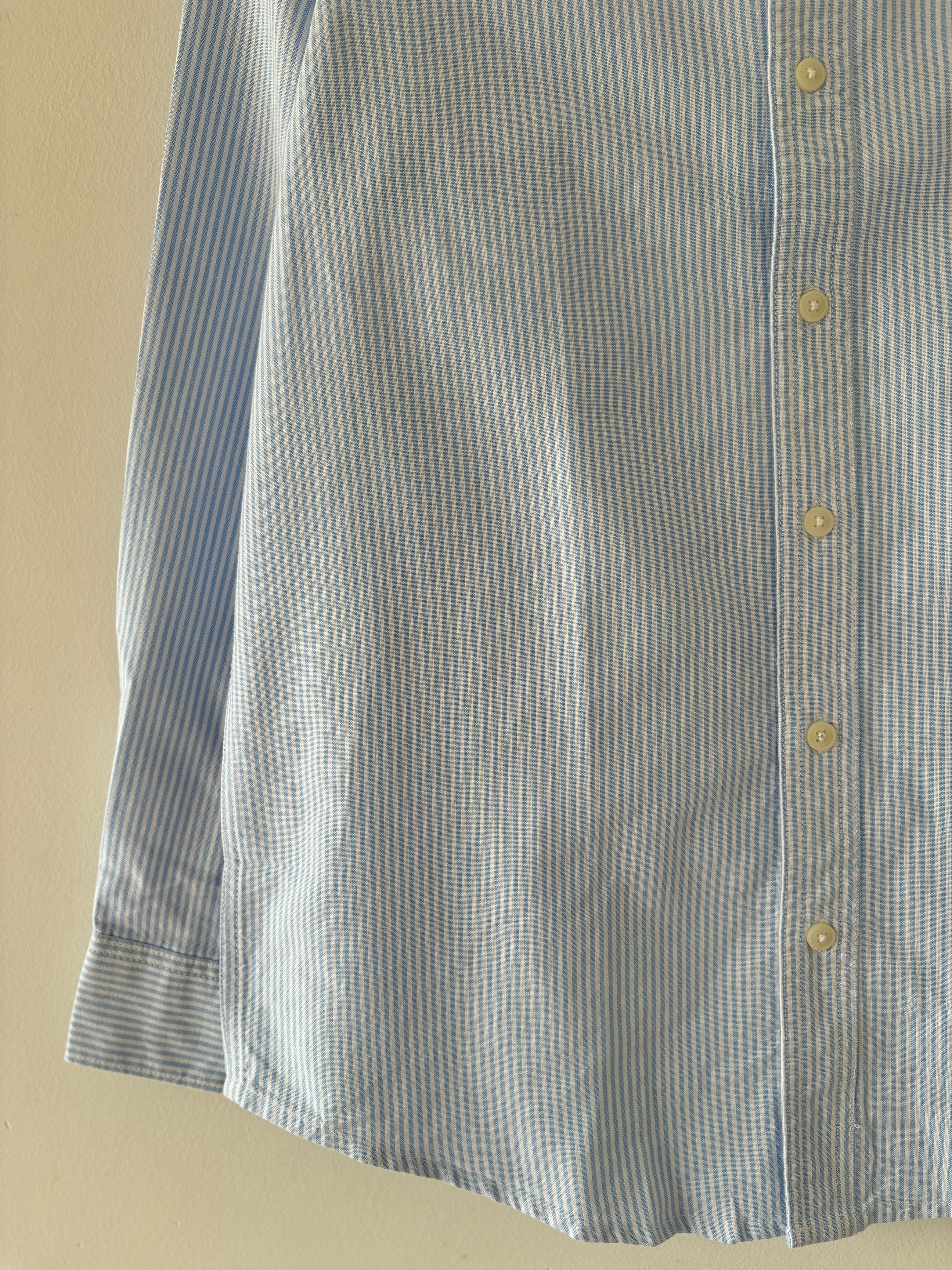 Blue old money stripes shirts