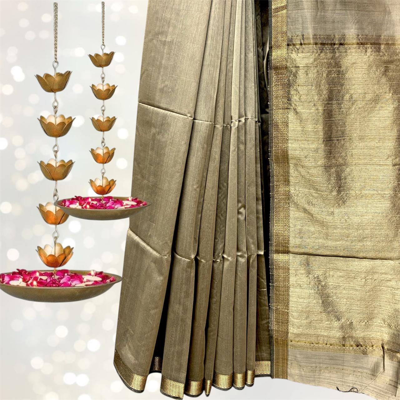 Maheshwari Silk Kosa Pallu Saree #2