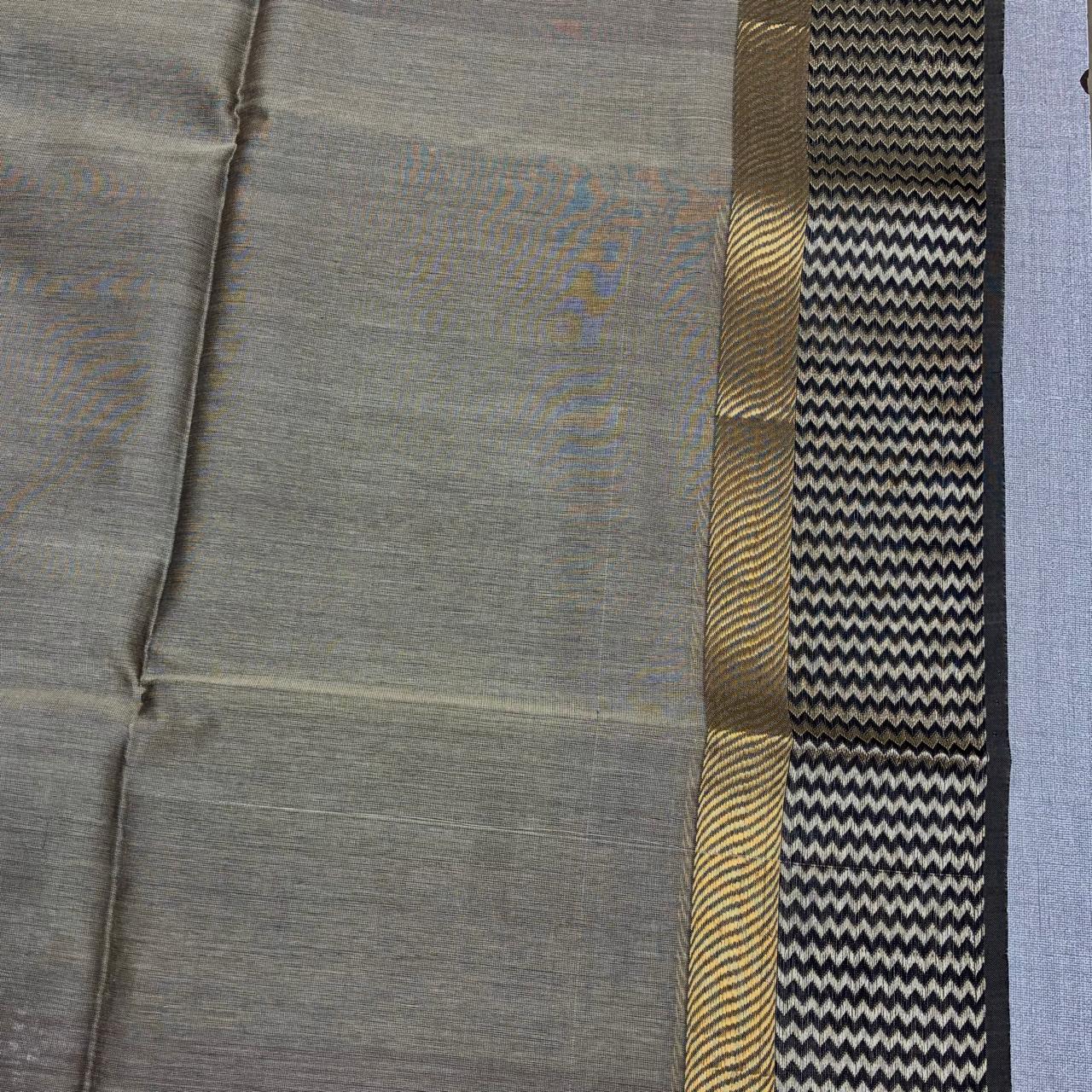 Maheshwari Silk Zig Zag Resham Border Saree #14