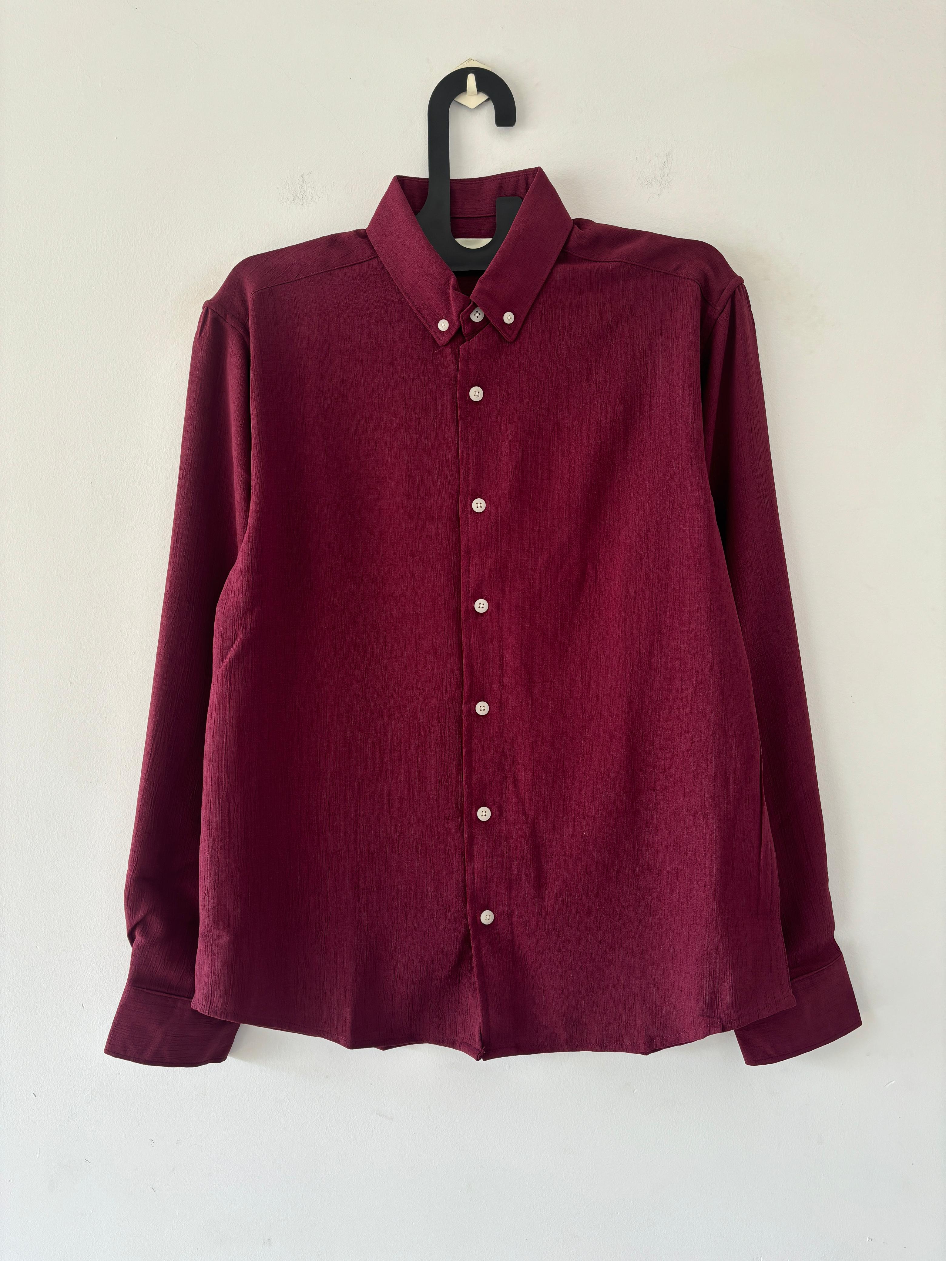 Rose-red crushed shirt