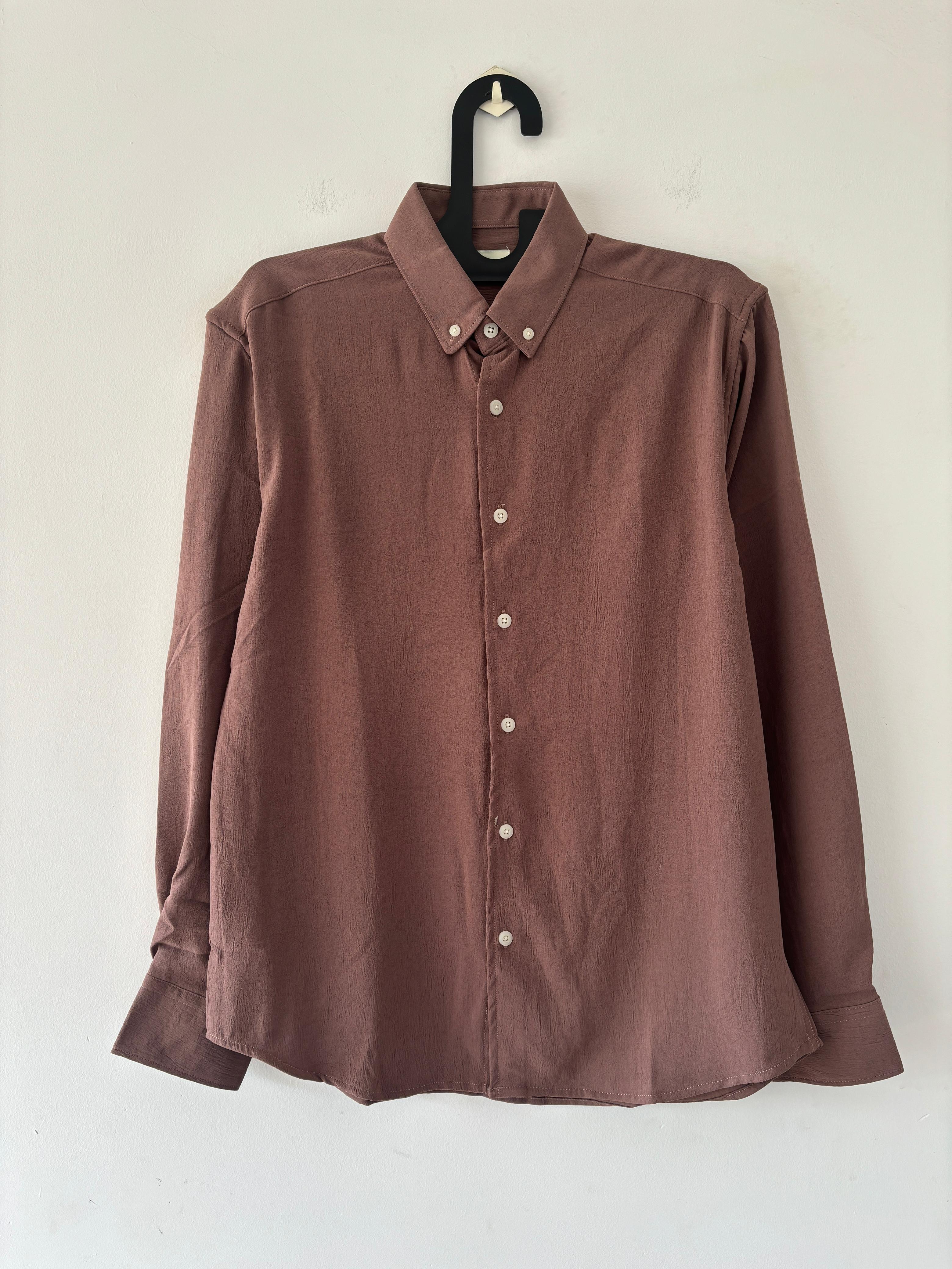 Wood brown crushed shirt
