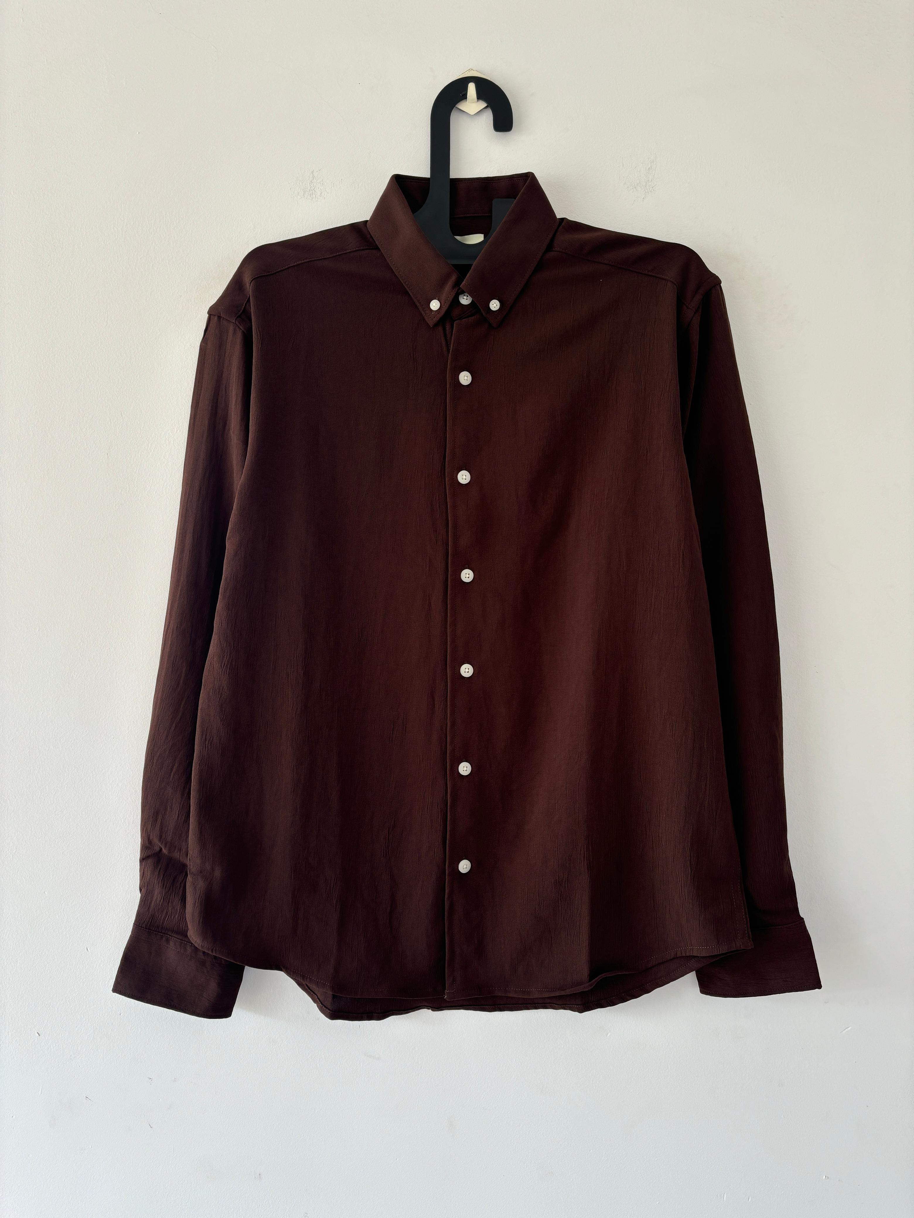 Coffee brown crushed shirt